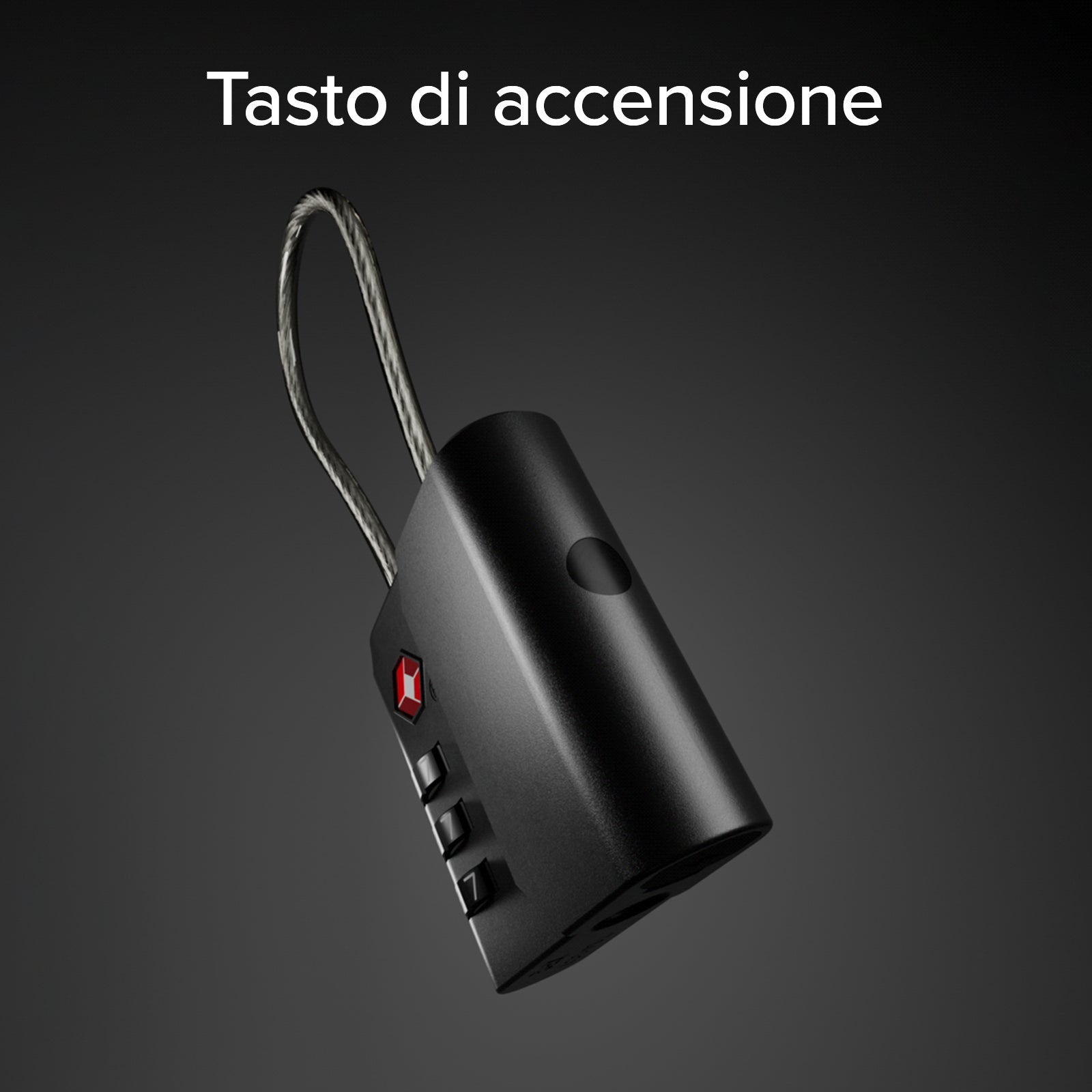 TSA lock with integrated locator for suitcases and bags compatible with Apple Find My