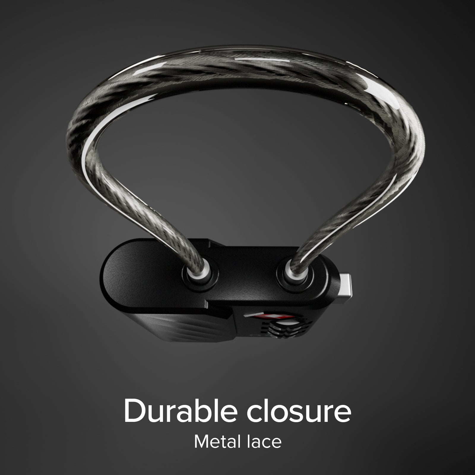 TSA lock with integrated locator for suitcases and bags compatible with Apple Find My