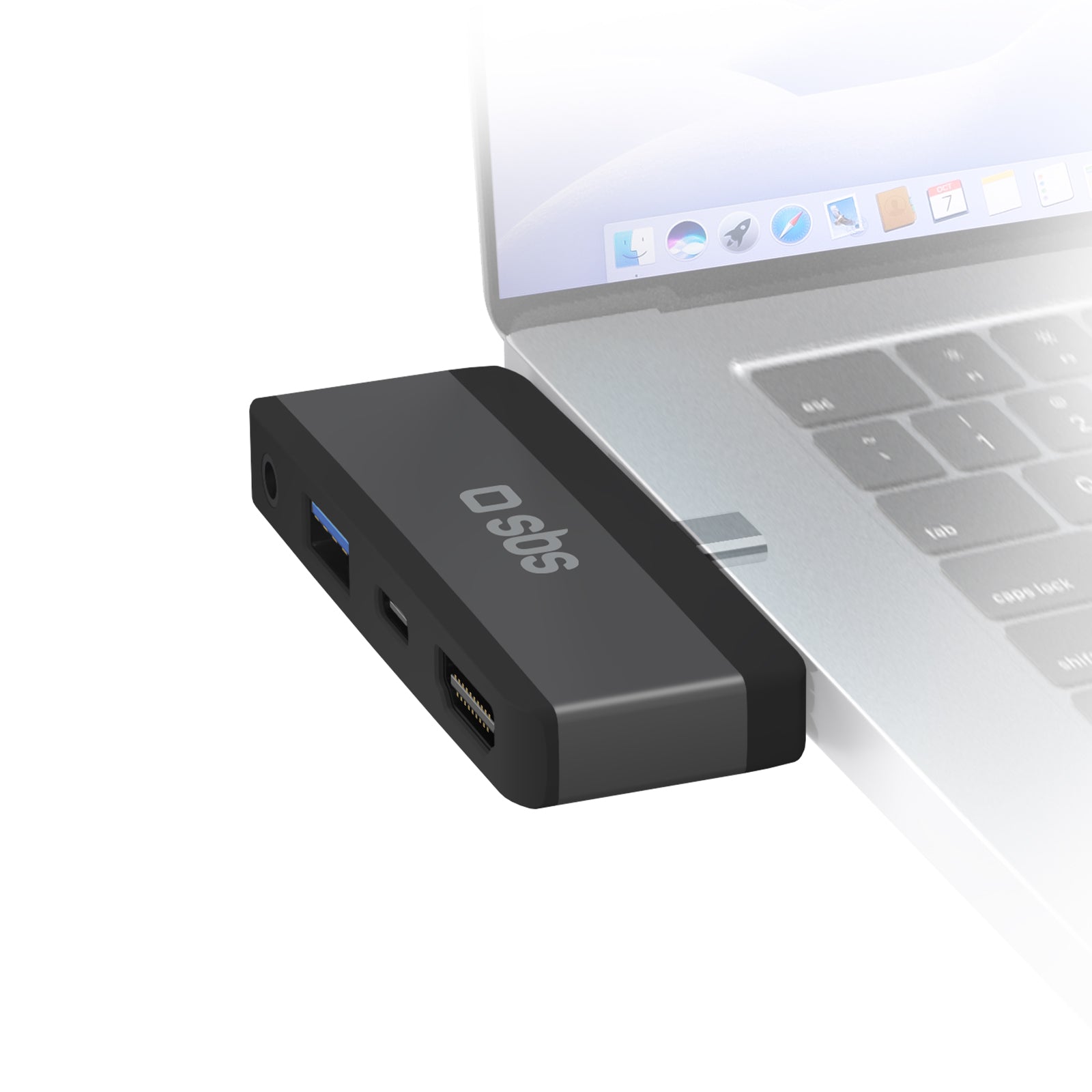 Hub USB-C 4 in 1 con HDMI 4K, PD 100W e trasferimento dati 10 Gbps