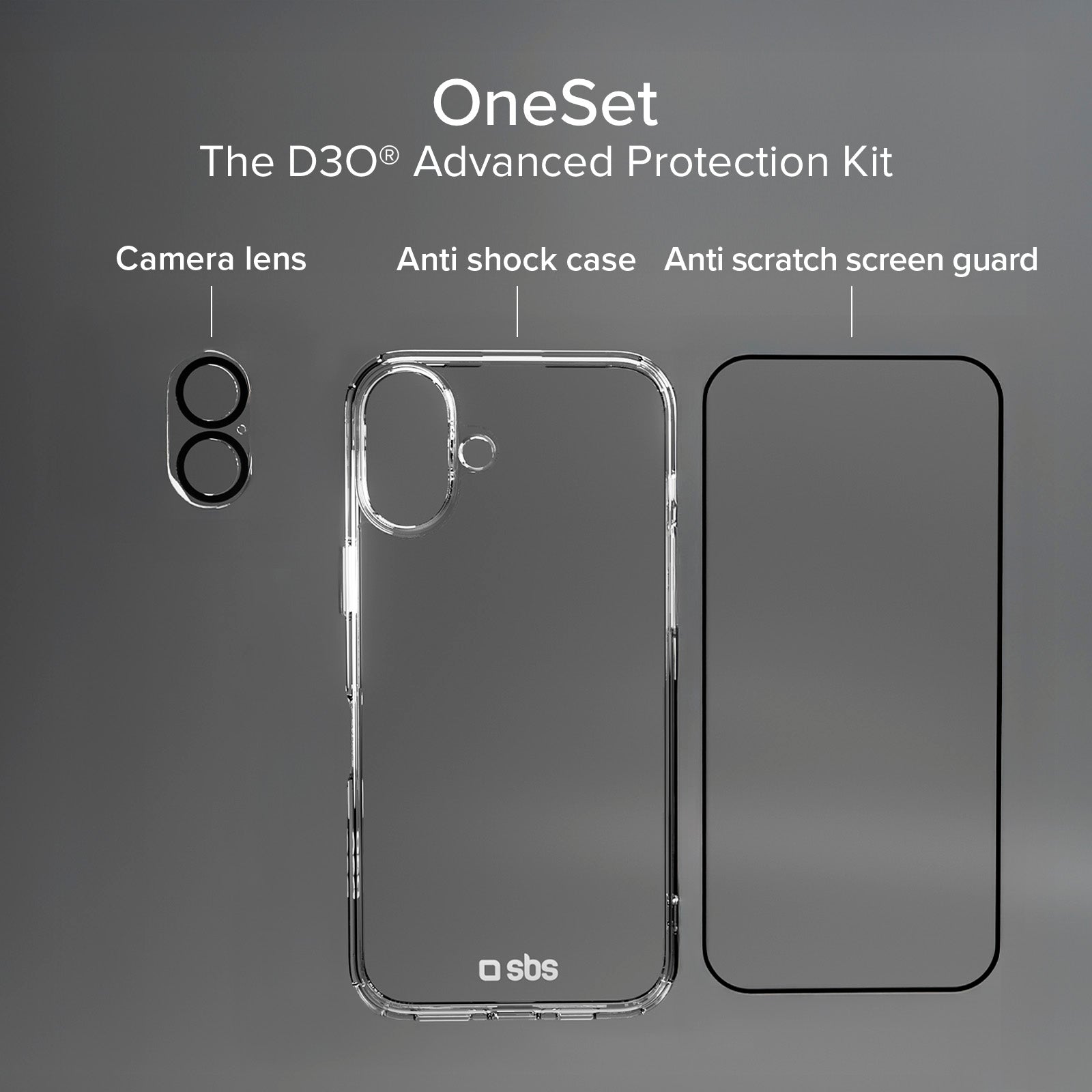 Kit Protezione totale D3O per iPhone 16