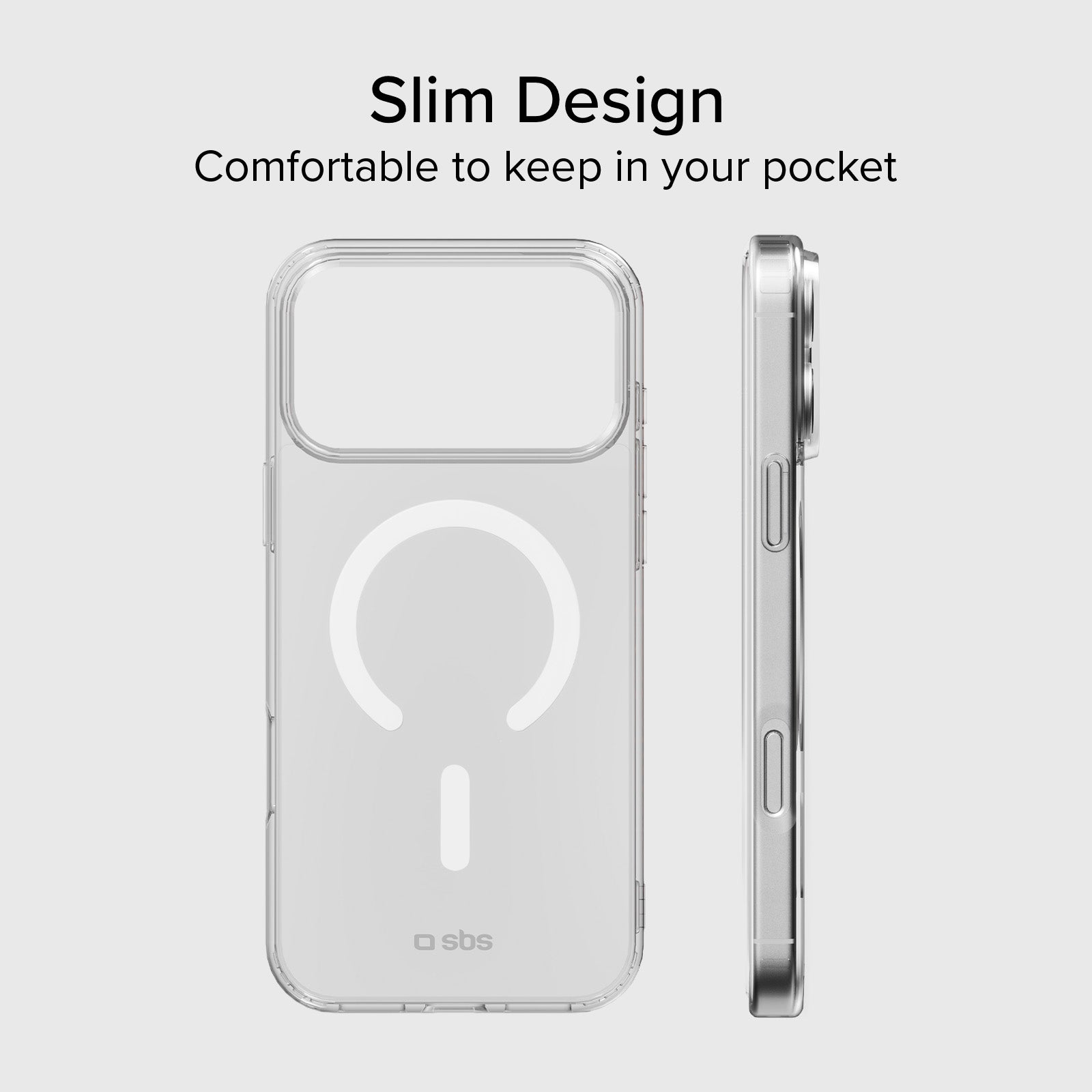 Transparente, dünne Hülle für iPhone 17 Pro, kompatibel mit MagSafe-Laden