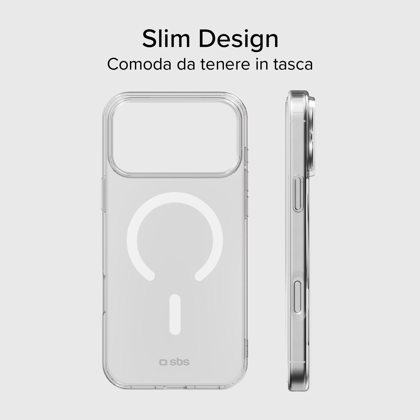 Transparente, dünne Hülle für iPhone 17 Pro Max, kompatibel mit MagSafe-Laden