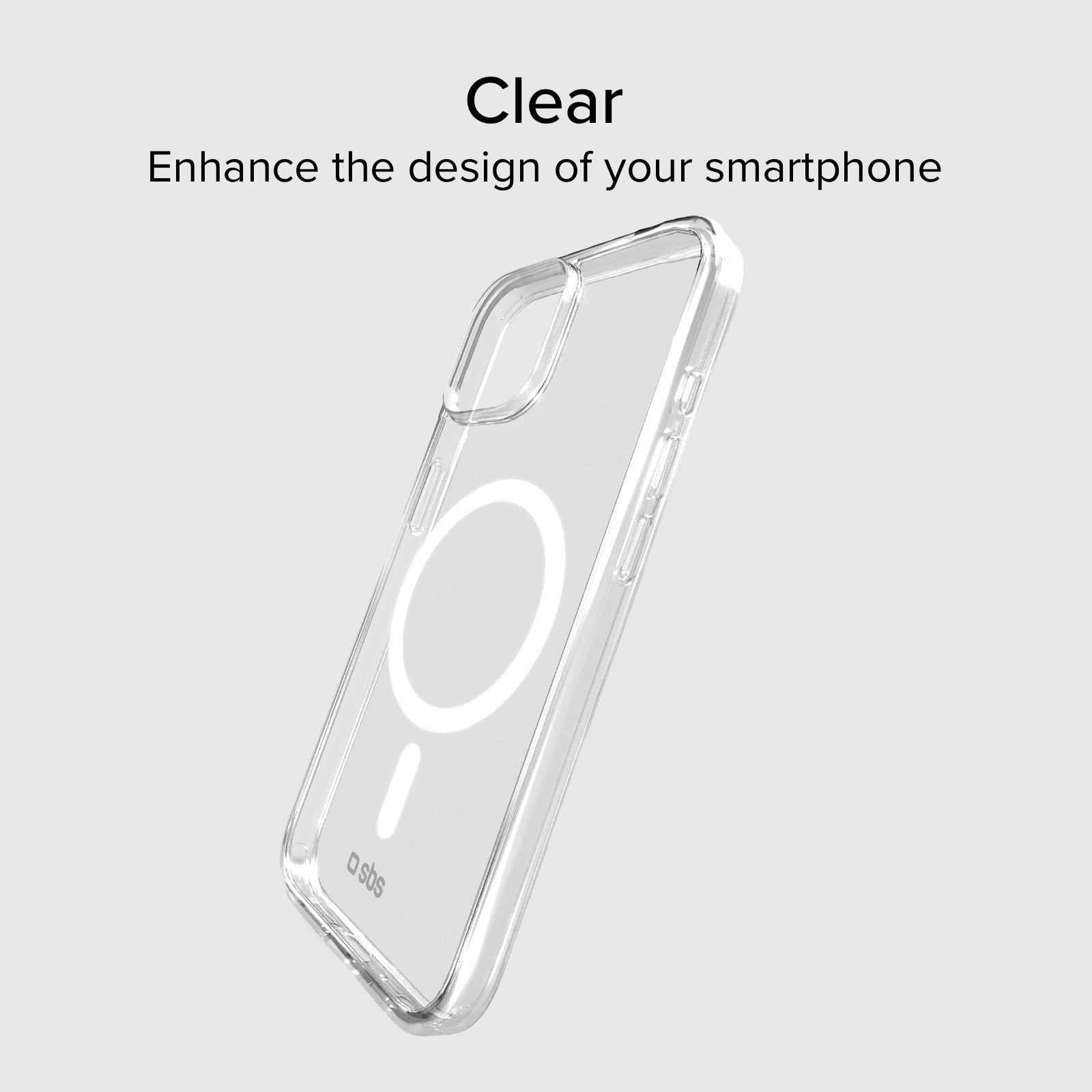 Funda rígida transp. carga MagSafe iPhone 14/13