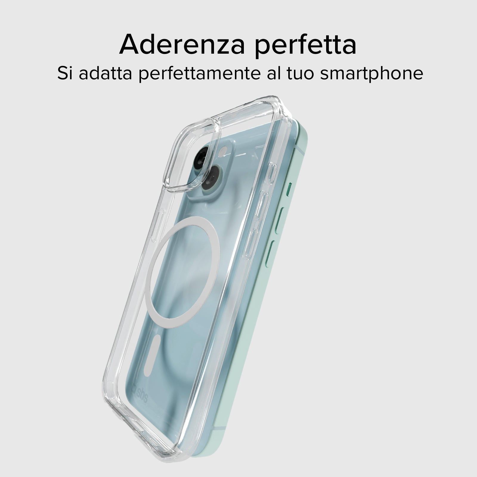 Rigid transparent case compatible with MagSafe charging for iPhone 14/13