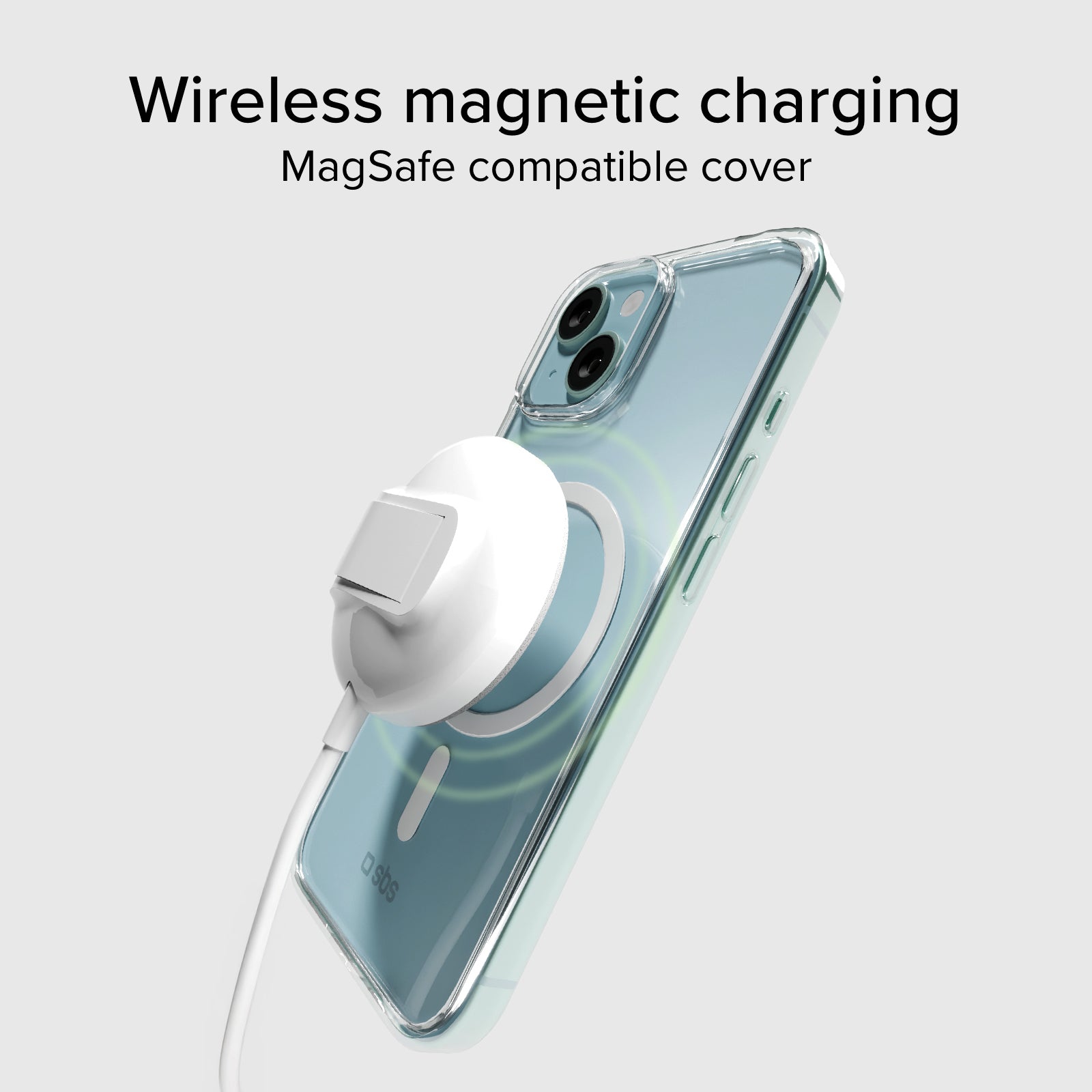 Funda rígida transp. carga MagSafe iPhone 15