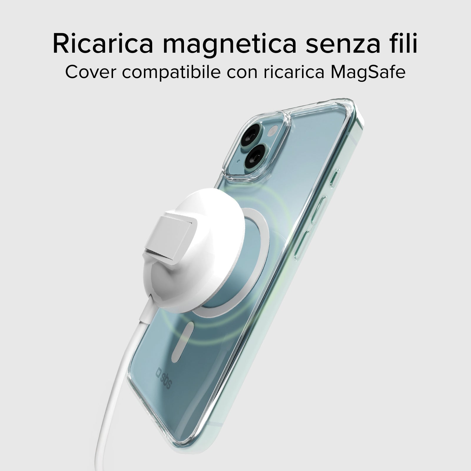 Funda rígida transp. carga MagSafe iPhone 15