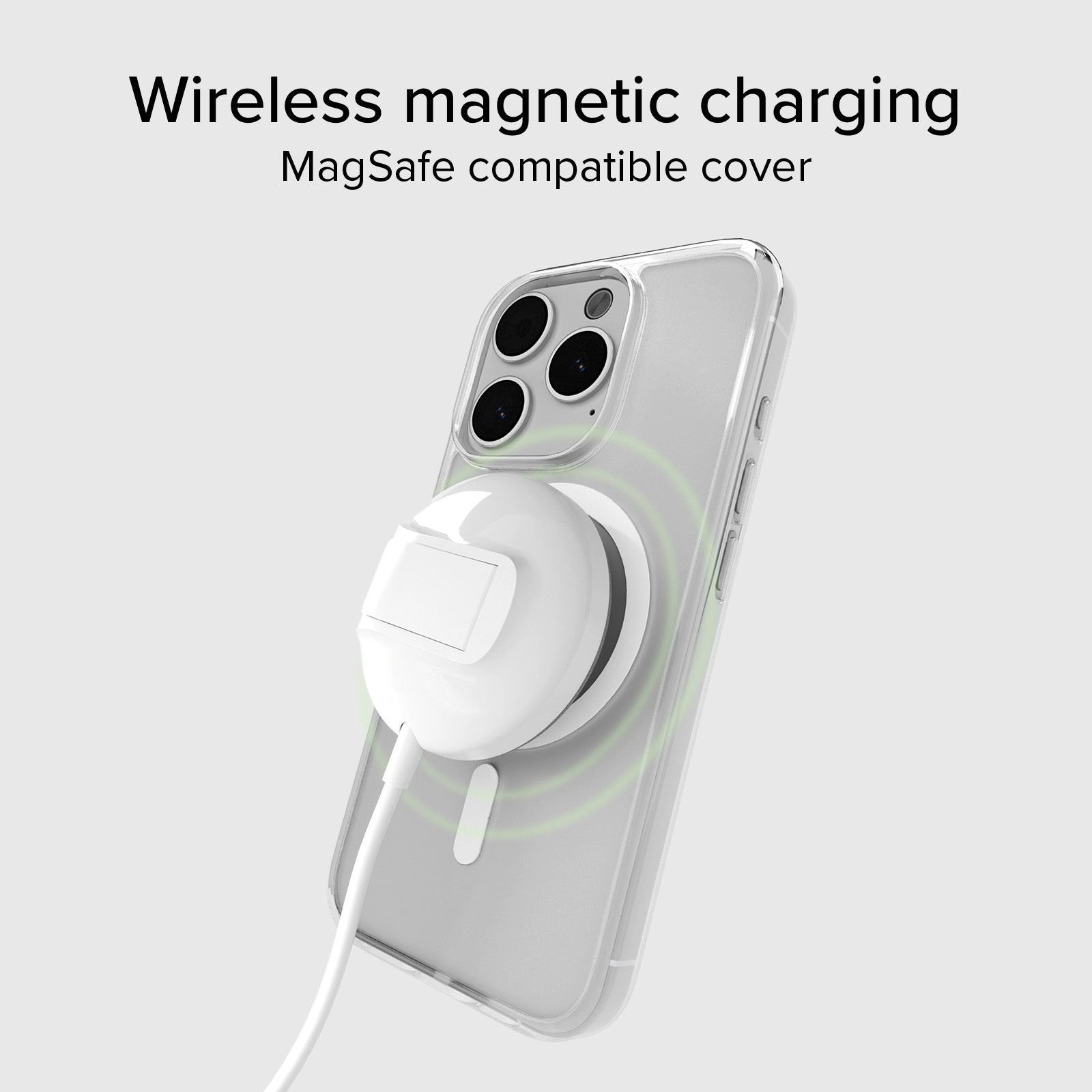 Funda rígida transp. carga MagSafe iPhone 15 Pro Max