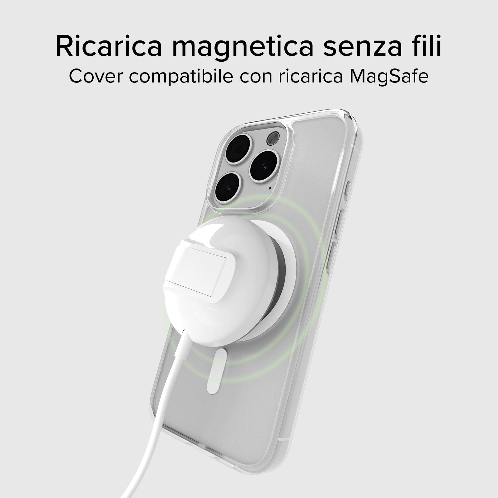 Funda rígida transp. carga MagSafe iPhone 15 Pro Max