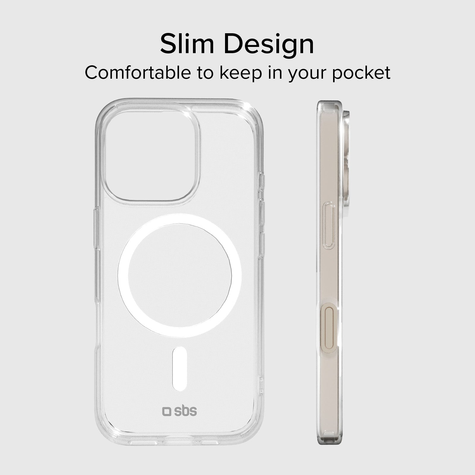 Funda rígida transp. carga MagSafe iPhone 15 Pro Max