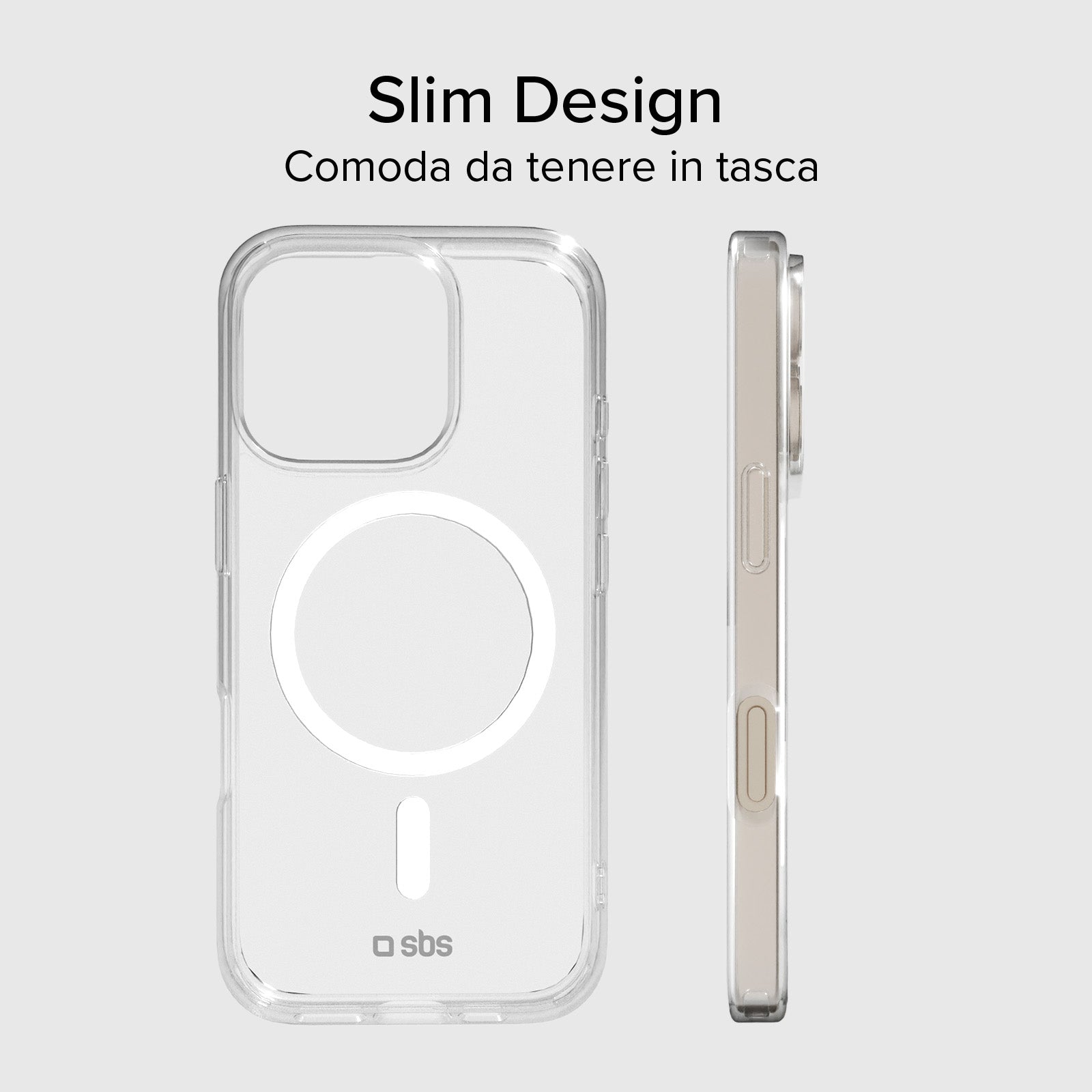 Funda rígida transp. carga MagSafe iPhone 15 Pro Max