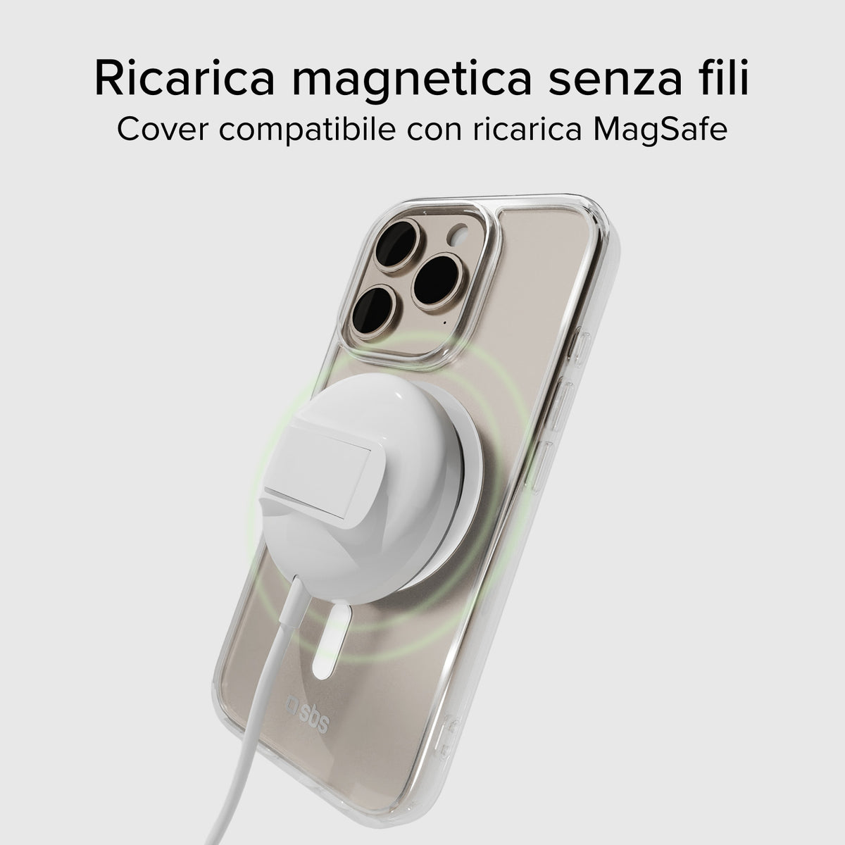 Funda rígida transp. carga MagSafe iPhone 16 Pro Max