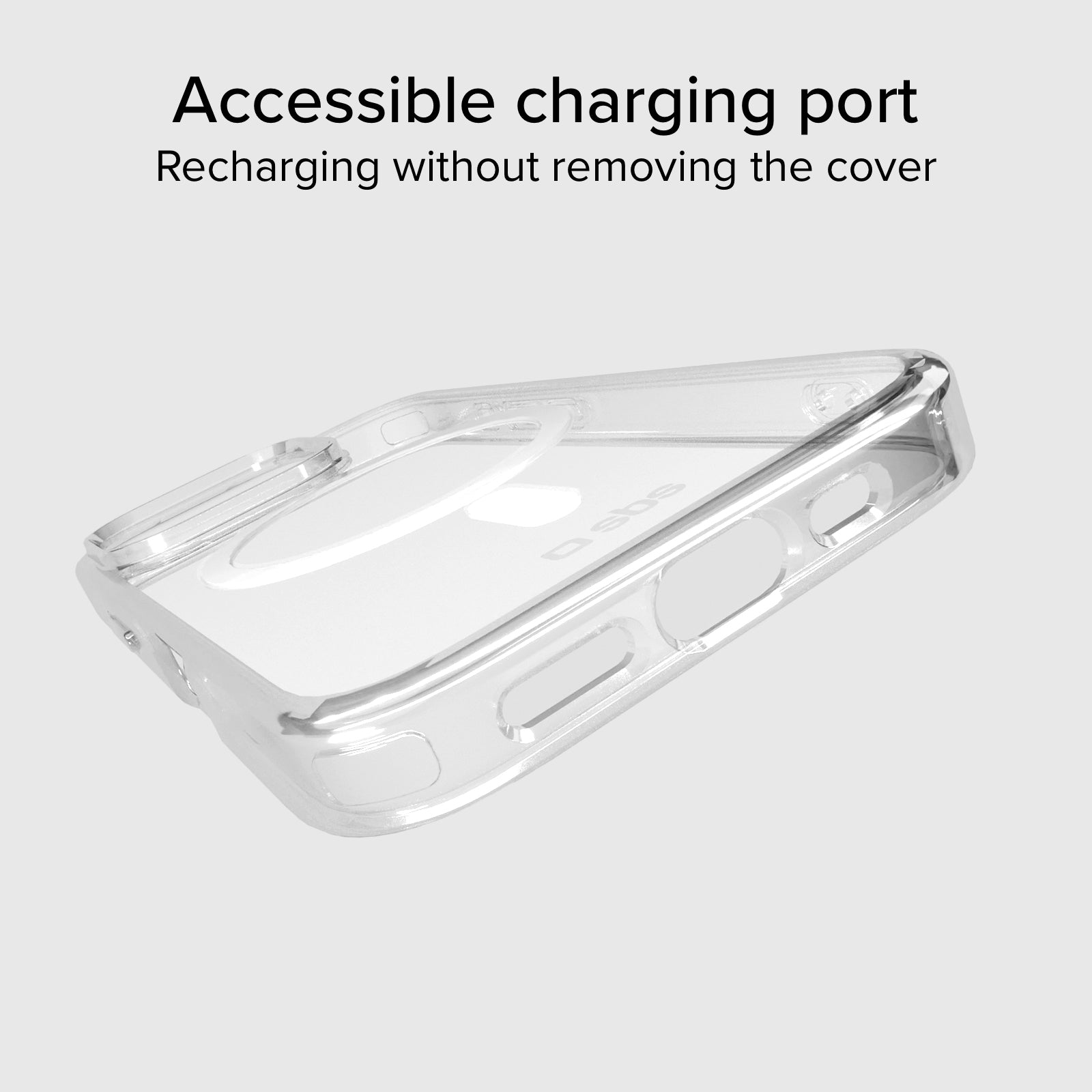 Funda rígida transp. carga MagSafe iPhone 16 Pro Max