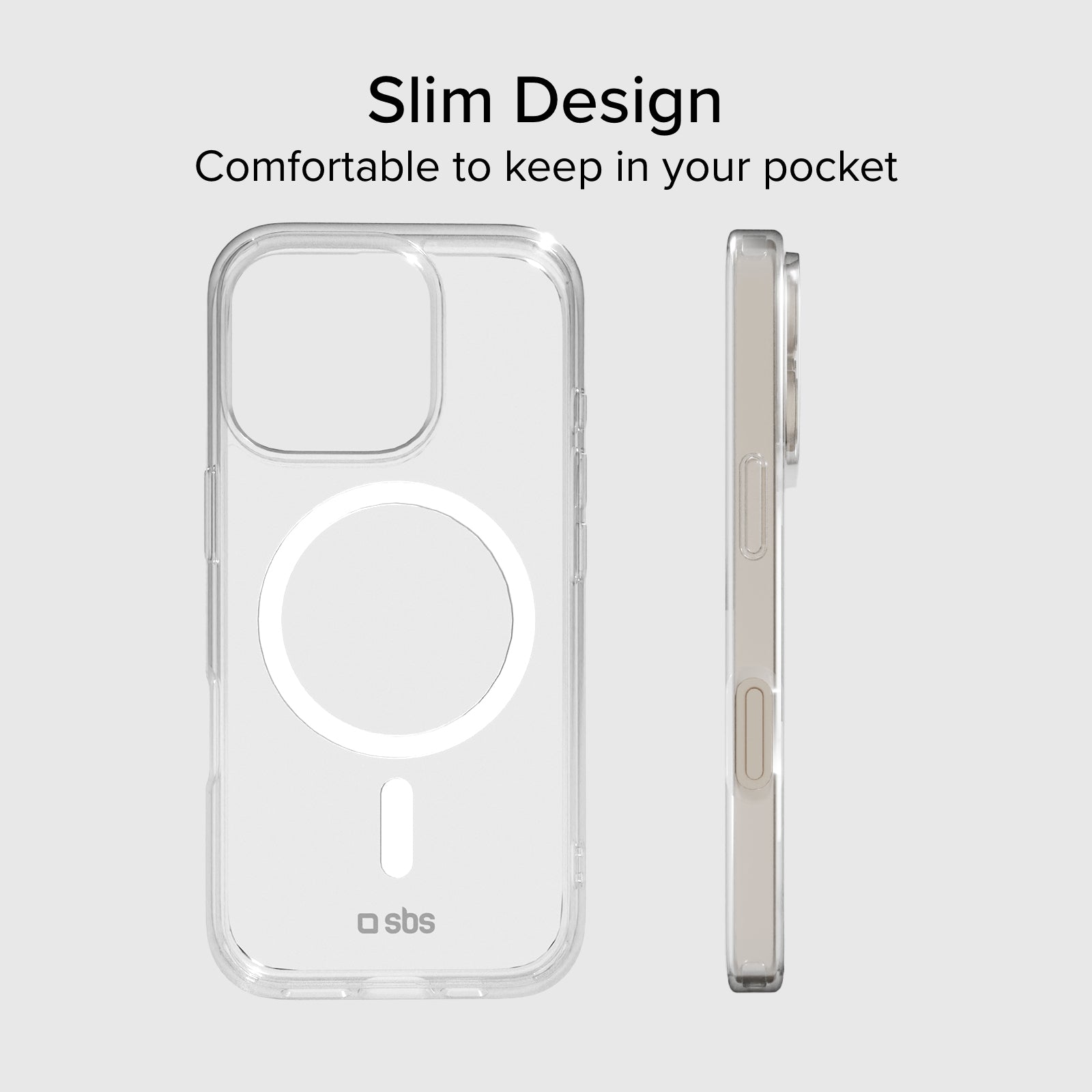 Funda rígida transp. carga MagSafe iPhone 16 Pro Max