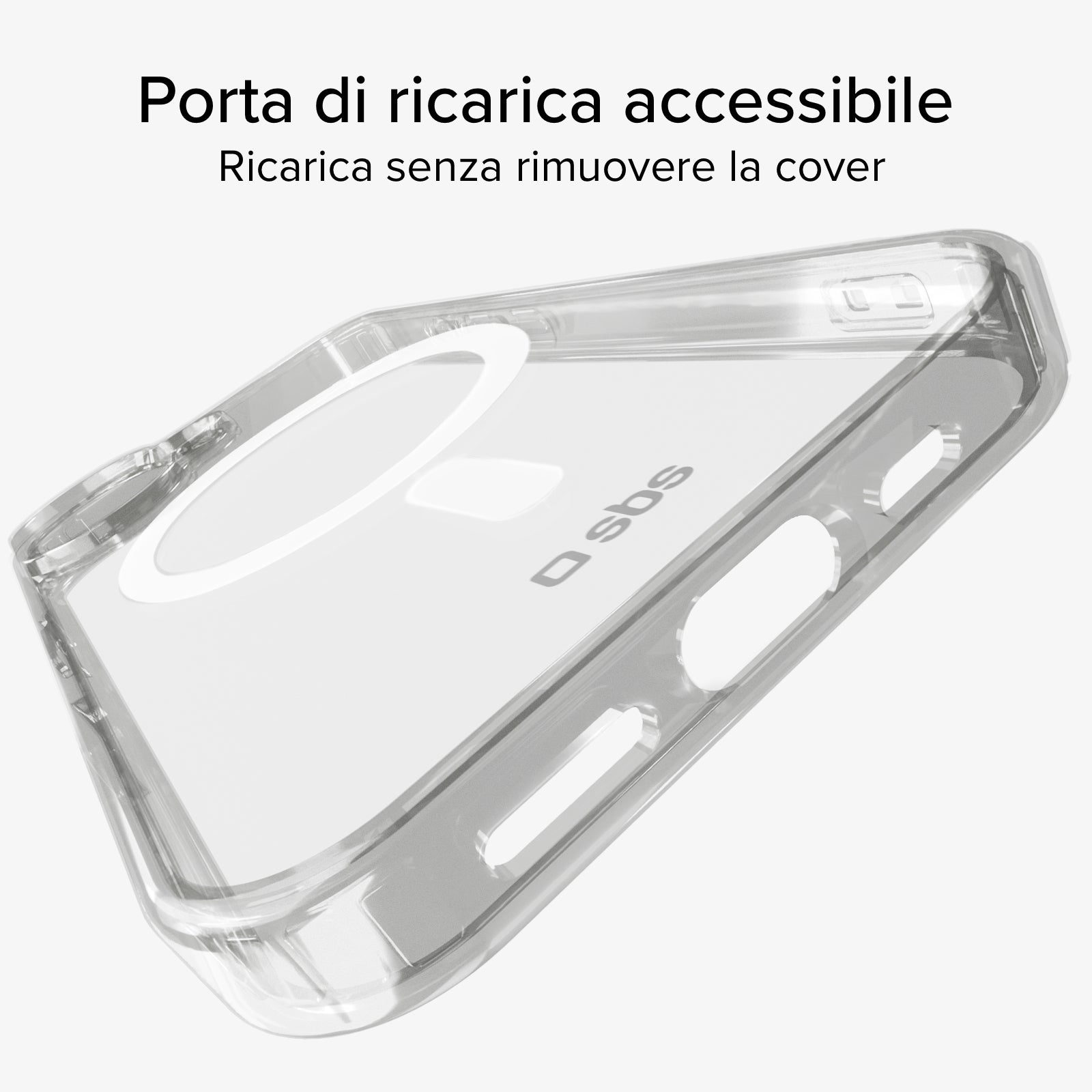 Funda rígida transp. carga MagSafe iPhone 16 Plus
