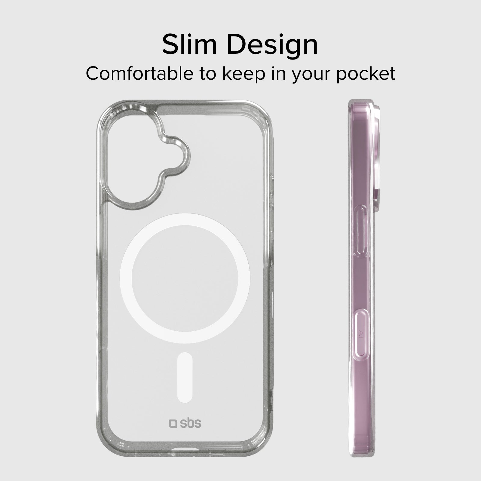 Funda rígida transp. carga MagSafe iPhone 16 Plus
