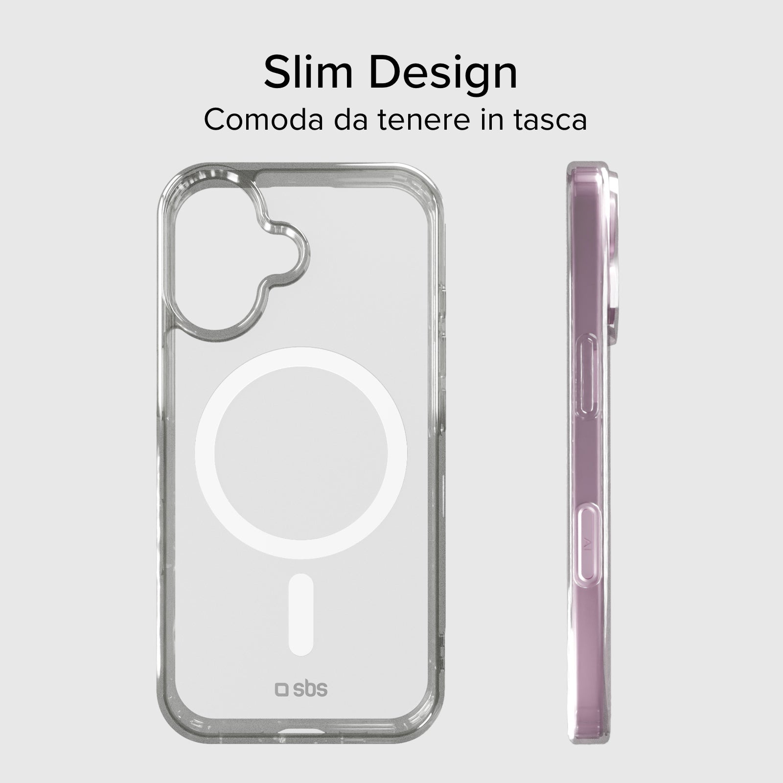 Funda rígida transp. carga MagSafe iPhone 16 Plus
