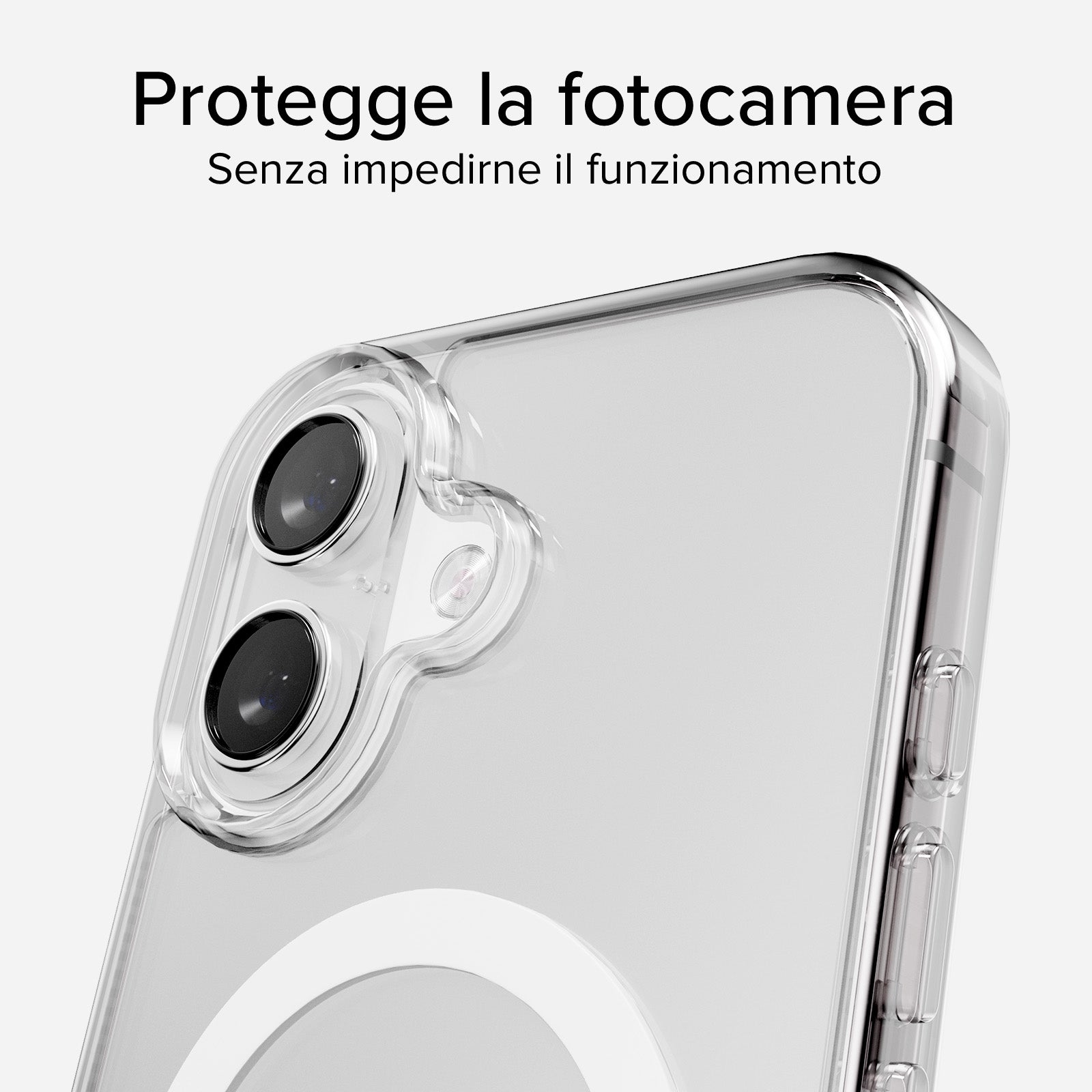Transparente steife Hülle, kompatibel mit MagSafe-Ladefunktion für iPhone 17