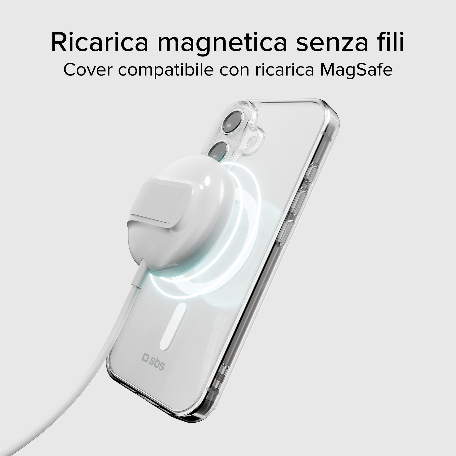 Transparente steife Hülle, kompatibel mit MagSafe-Ladefunktion für iPhone 17
