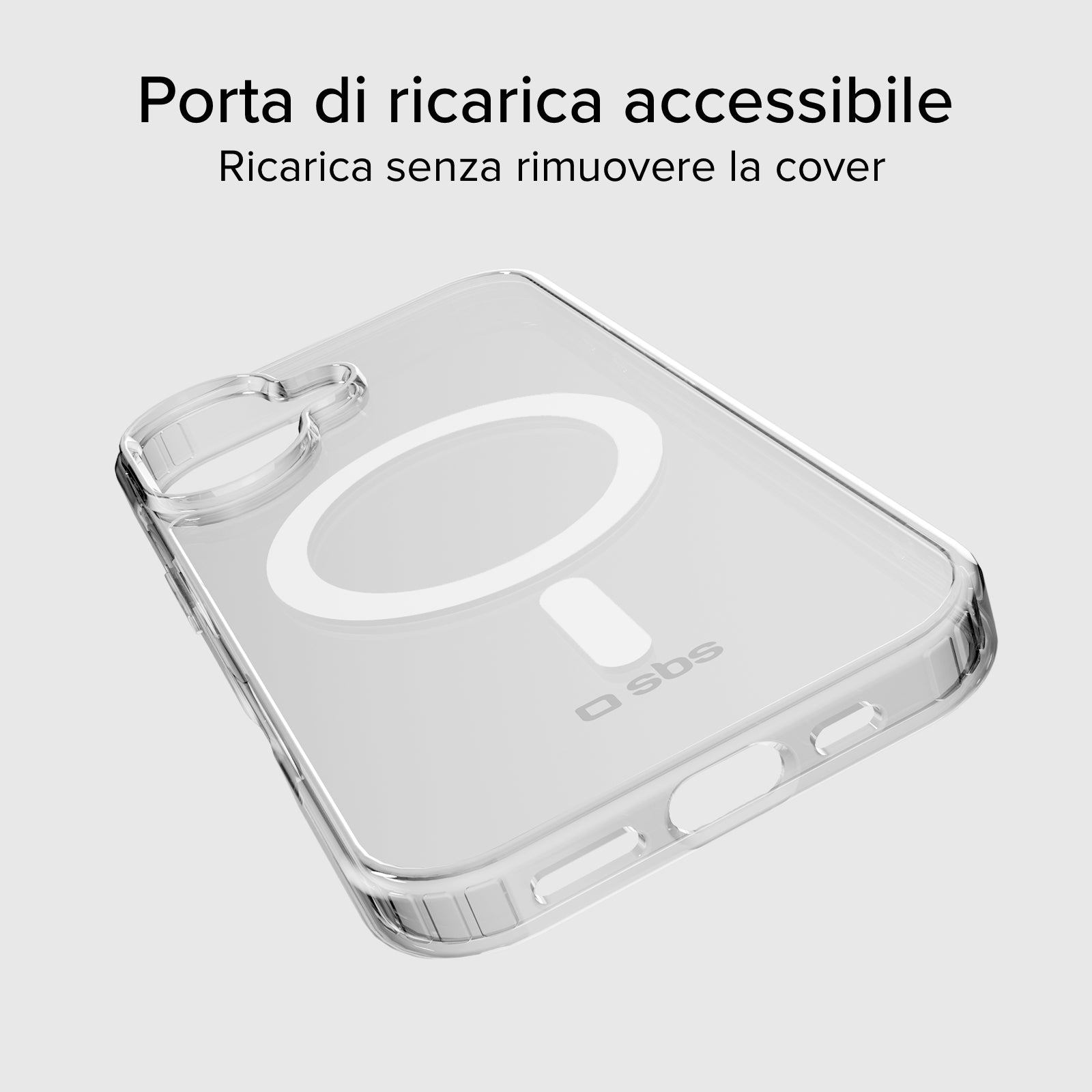 Transparente steife Hülle, kompatibel mit MagSafe-Ladefunktion für iPhone 17
