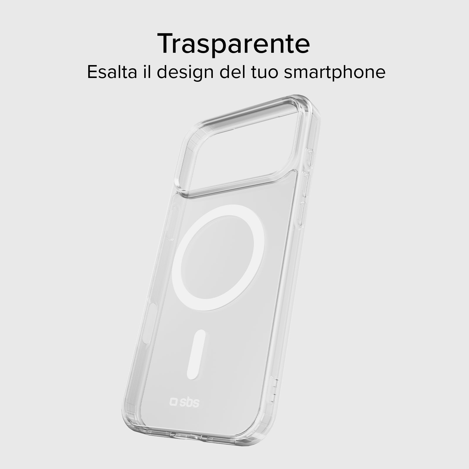 Transparent hard cover compatible with magnetic wireless charging for iPhone 18 Pro/17 Pro