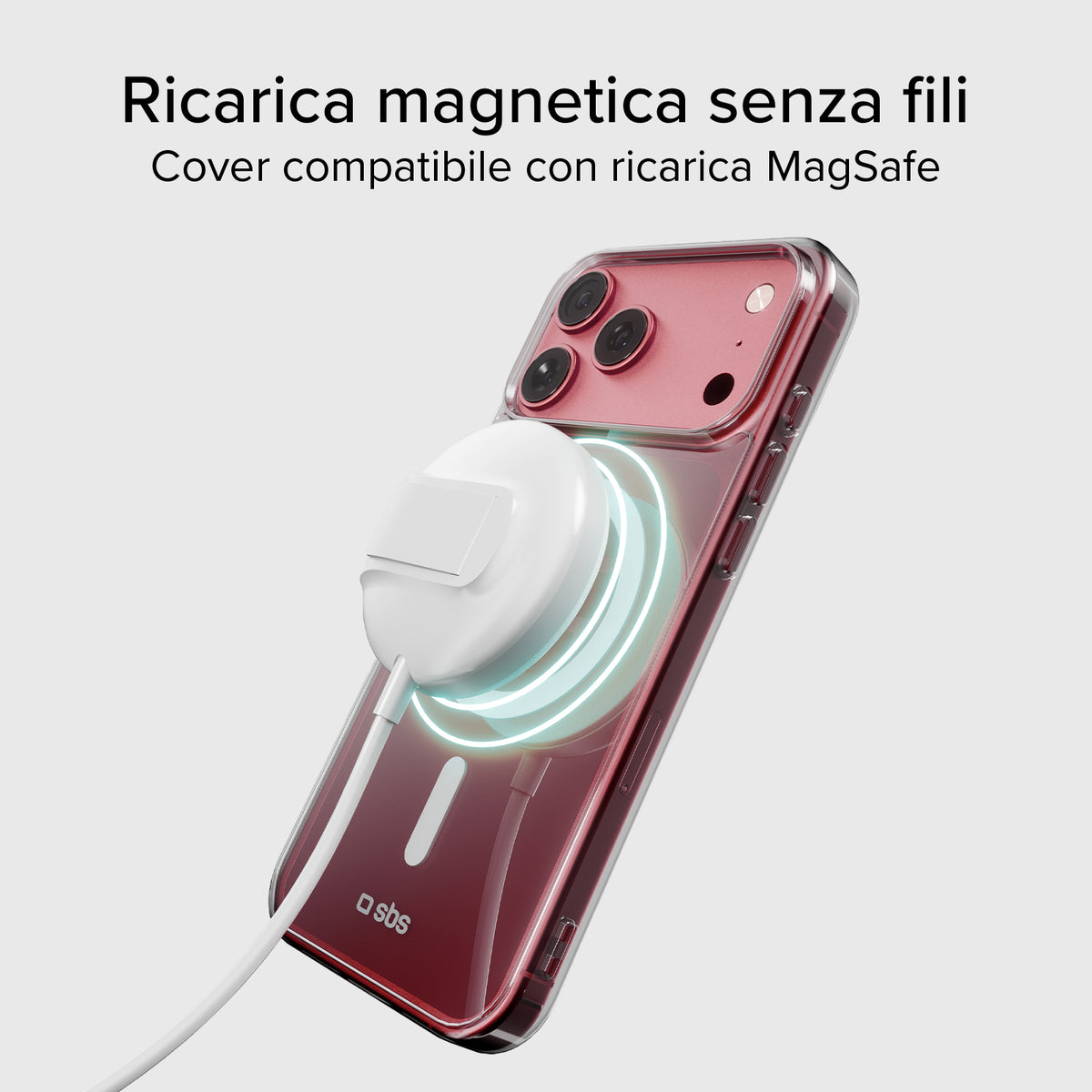 Transparent hard cover compatible with magnetic wireless charging for iPhone 18 Pro/17 Pro