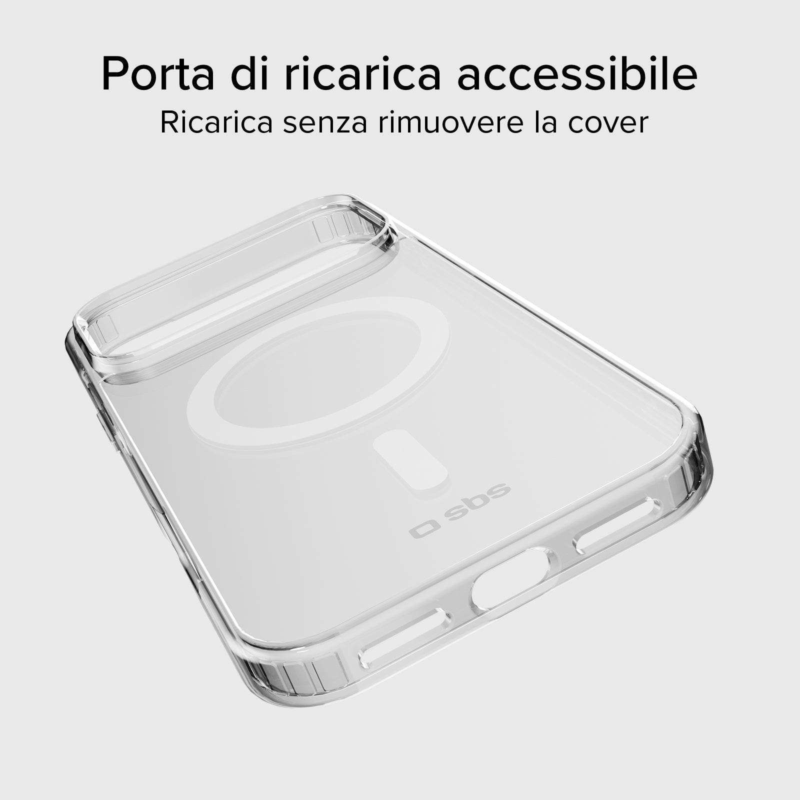 Transparent hard cover compatible with magnetic wireless charging for iPhone 18 Pro/17 Pro