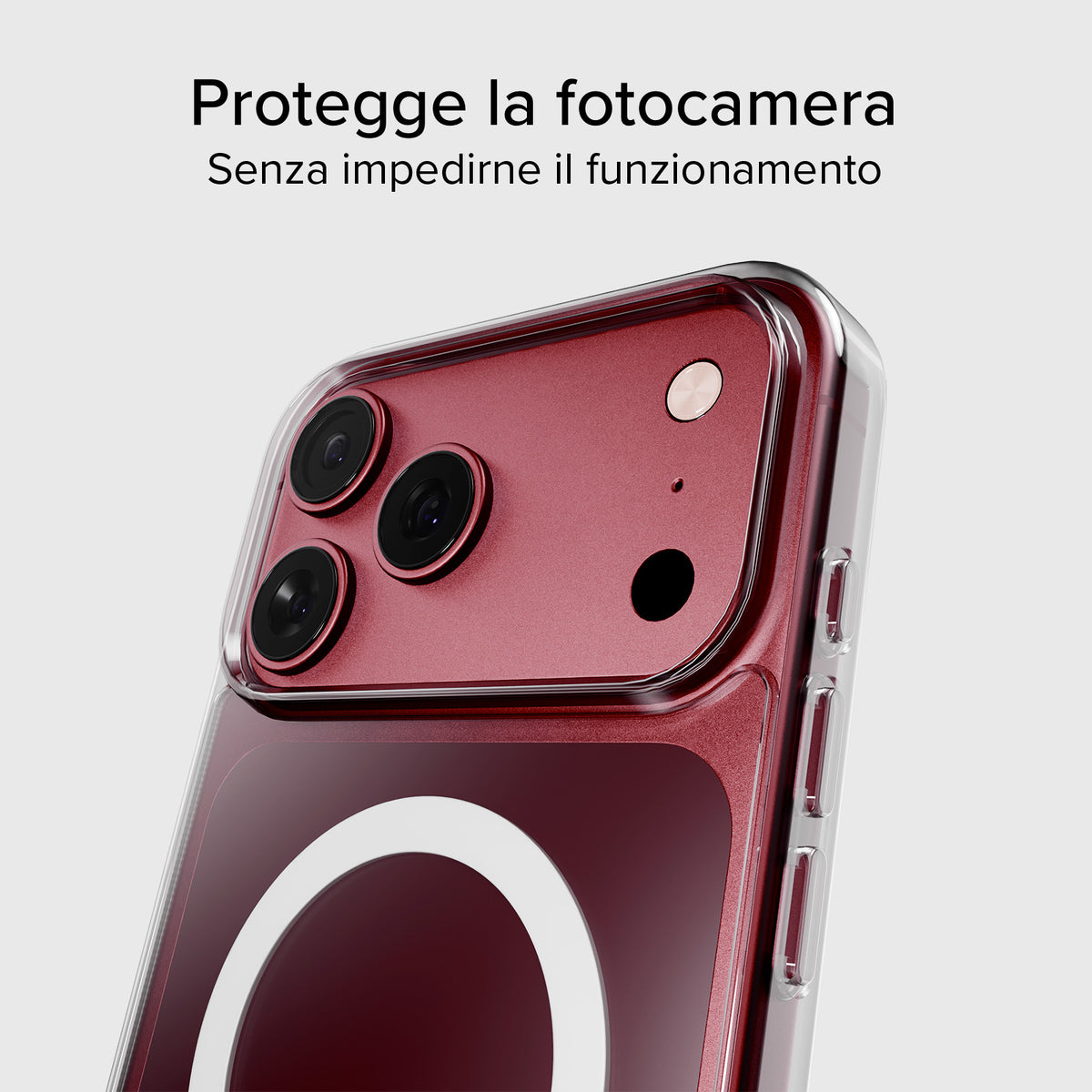 Cover rigida compatibile con ricarica wireless magnetica per iPhone 18 Pro Max/17 Pro Max