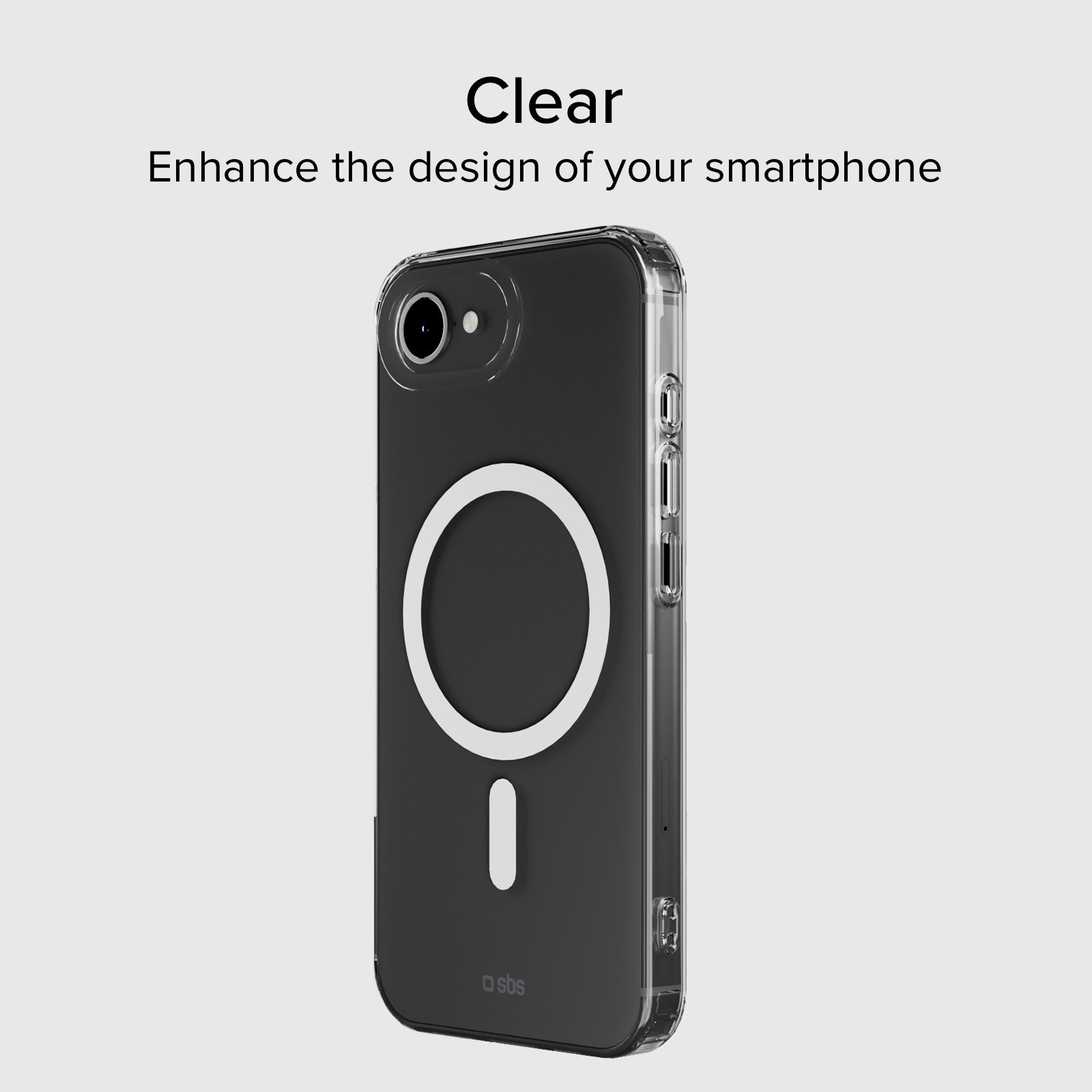 Coque transparente rigide, compatible recharge MagSafe pour iPhone 17e/16e