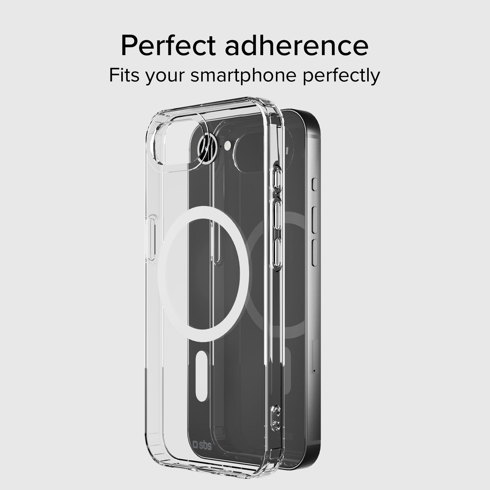 Coque transparente rigide, compatible recharge MagSafe pour iPhone 17e/16e
