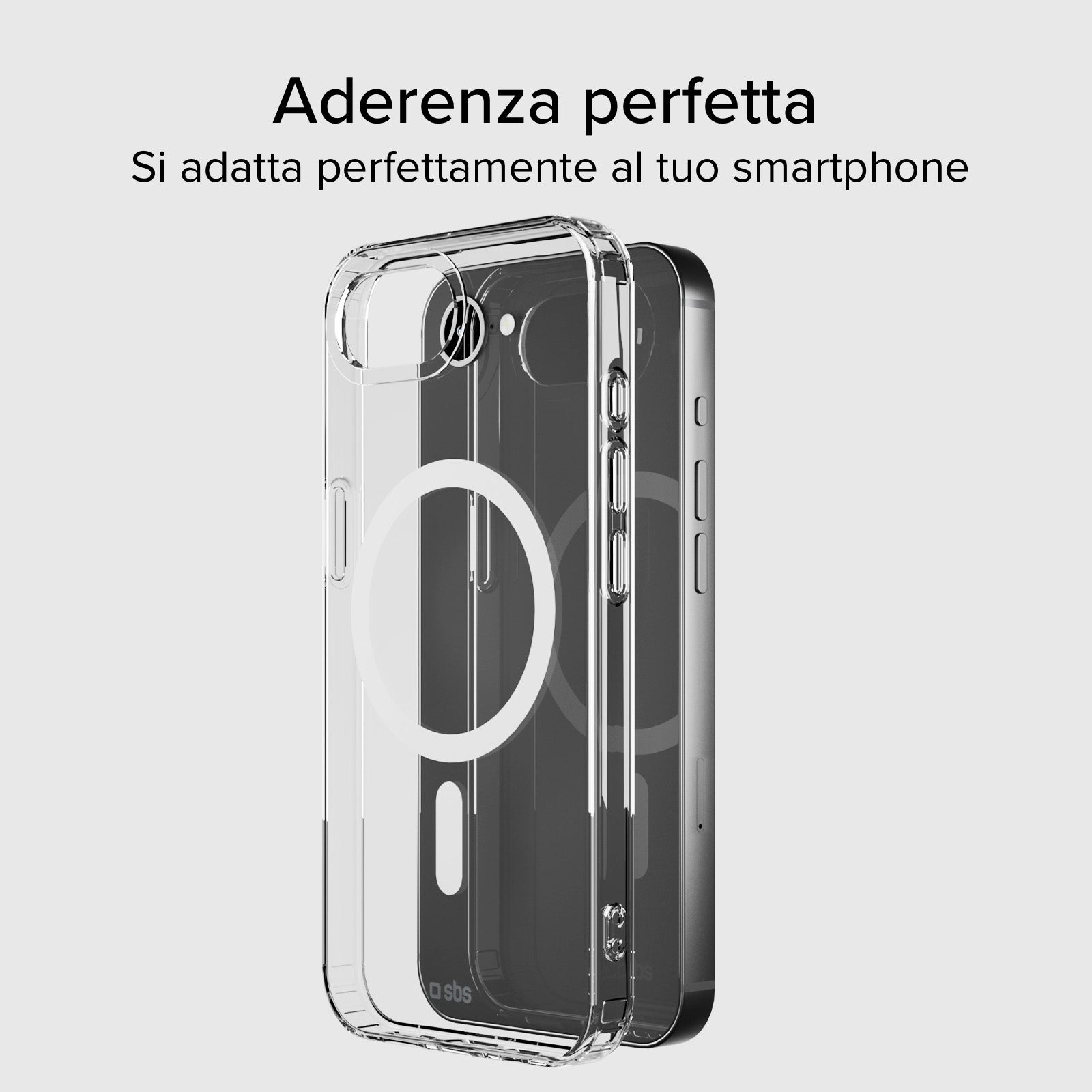 Coque transparente rigide, compatible recharge MagSafe pour iPhone 17e/16e