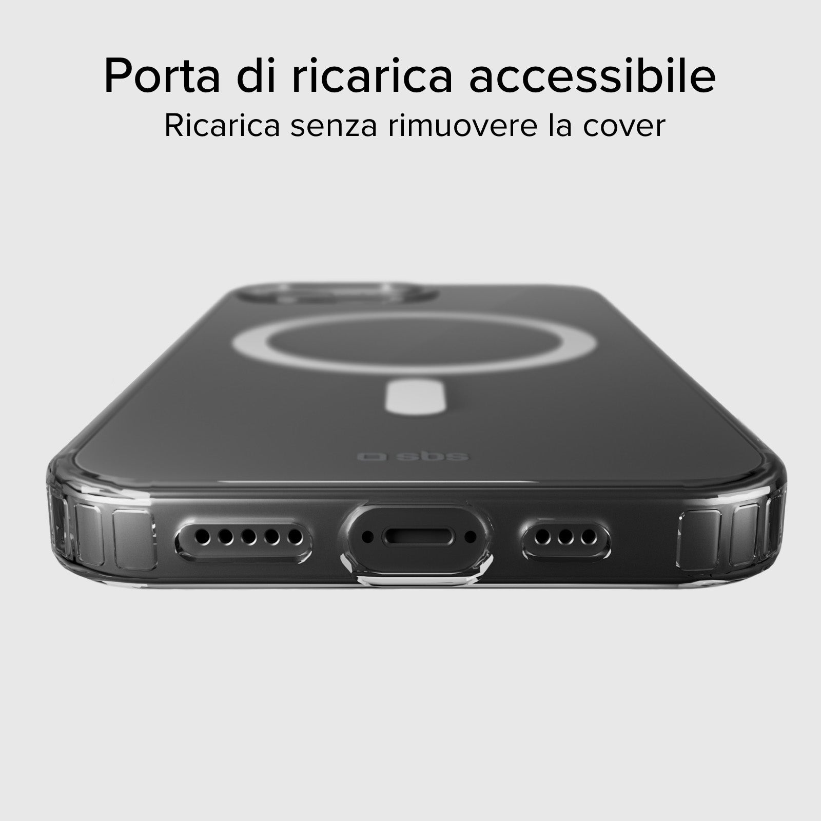 Coque transparente rigide, compatible recharge MagSafe pour iPhone 17e/16e