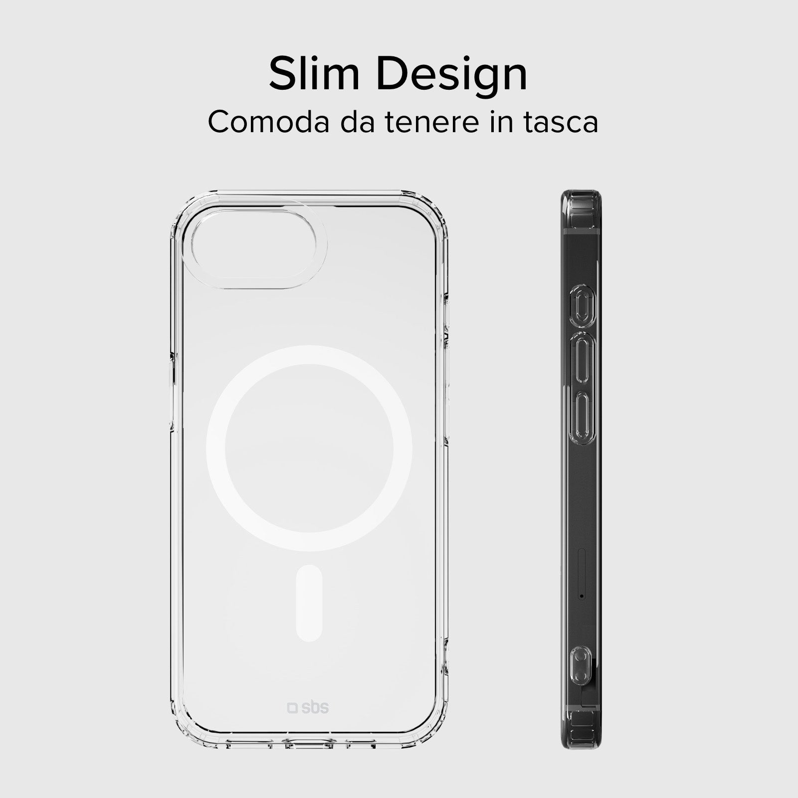 Coque transparente rigide, compatible recharge MagSafe pour iPhone 17e/16e