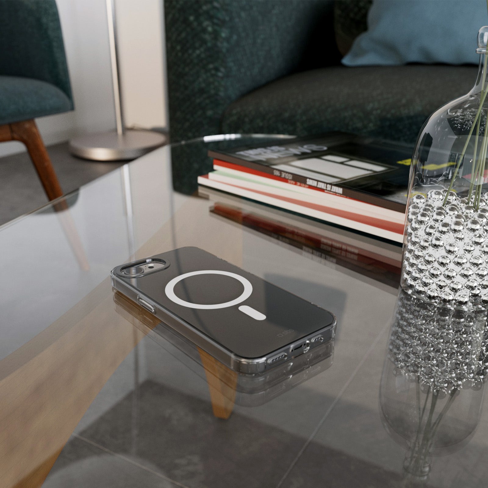 Coque transparente rigide, compatible recharge MagSafe pour iPhone 17e/16e