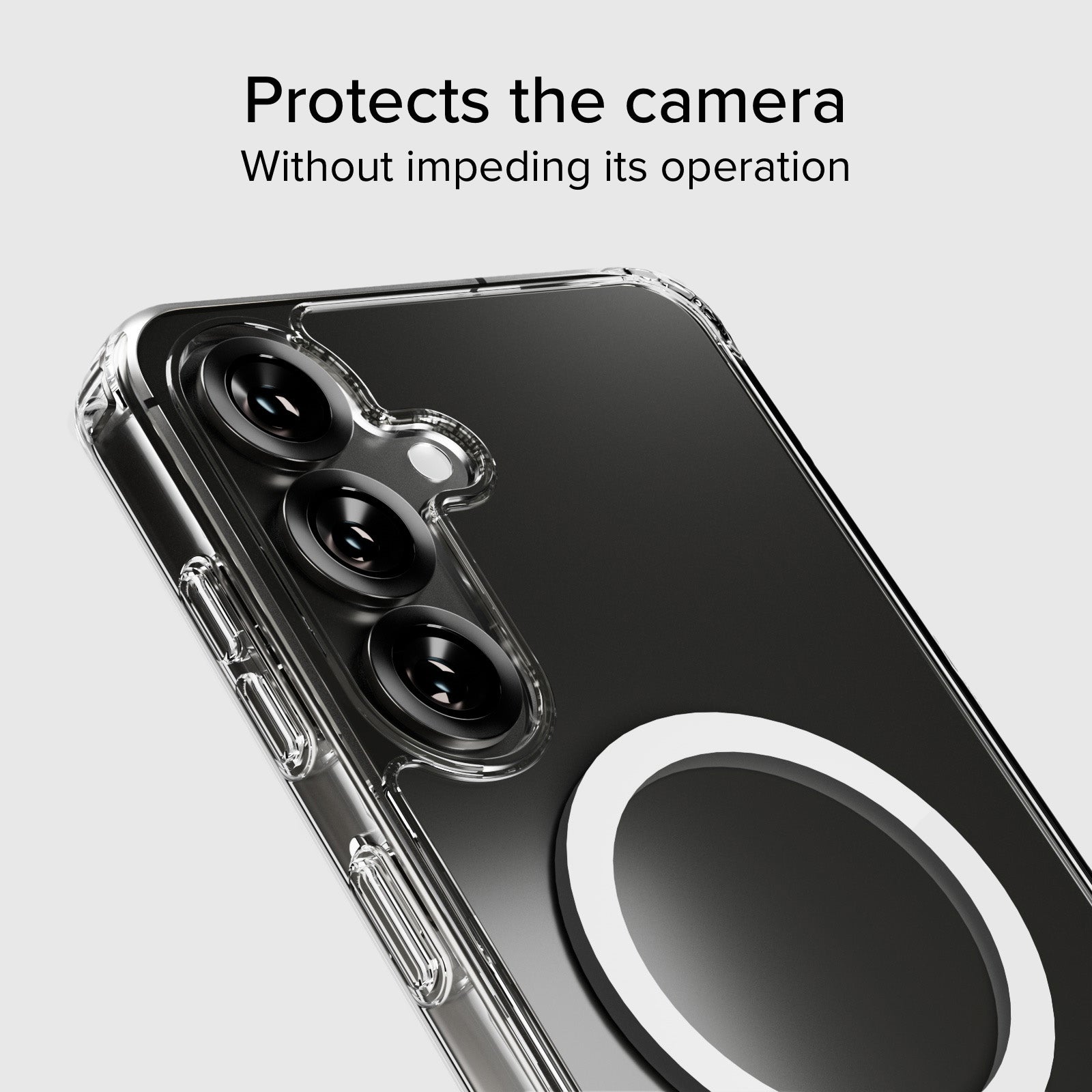 Cover rigida compatibile con ricarica wireless magnetica per Samsung S25