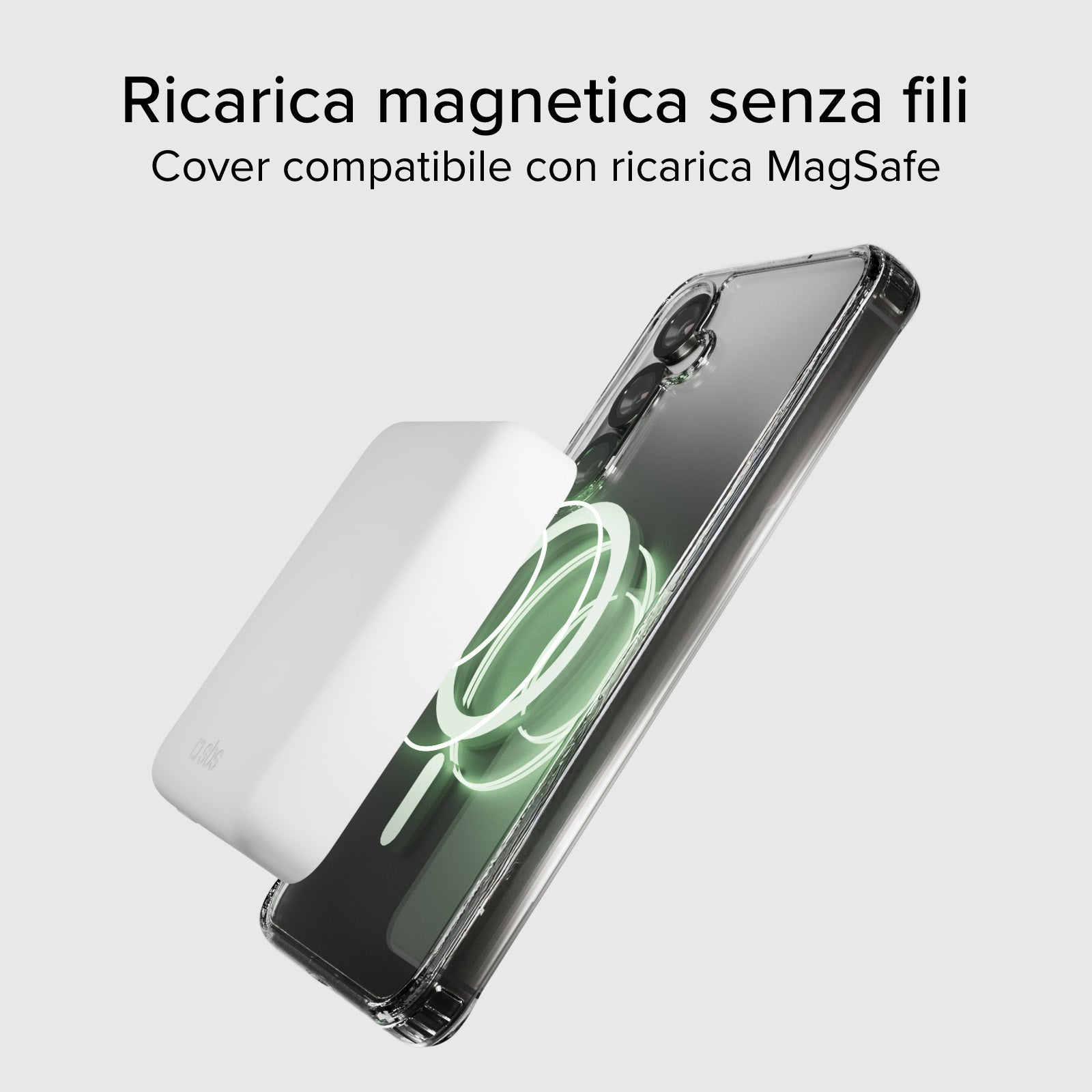 Cover rigida compatibile con ricarica wireless magnetica per Samsung S25