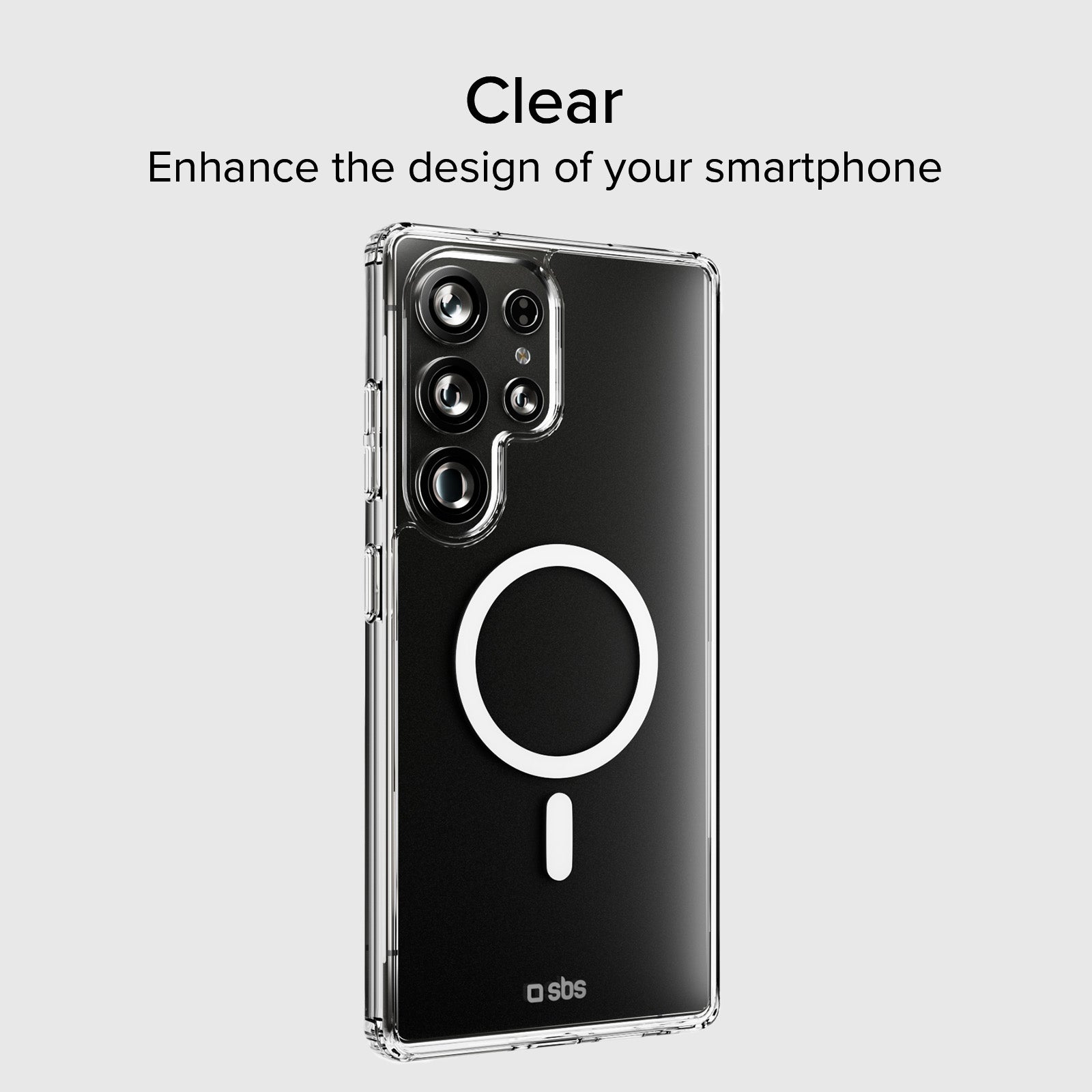 Funda rígida transparente compatible con carga inalámbrica magnética para Samsung Galaxy S25 Ultra