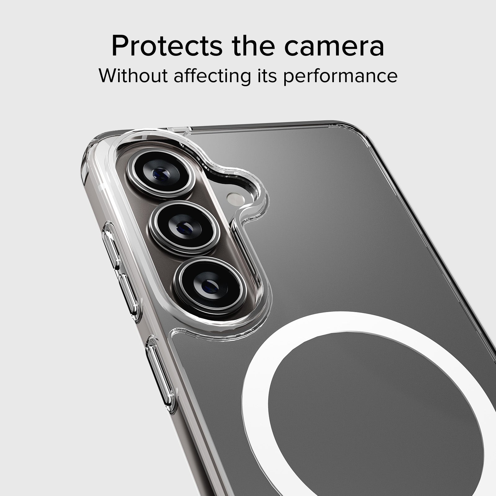 Cover rigida compatibile con ricarica wireless magnetica per Samsung S26+