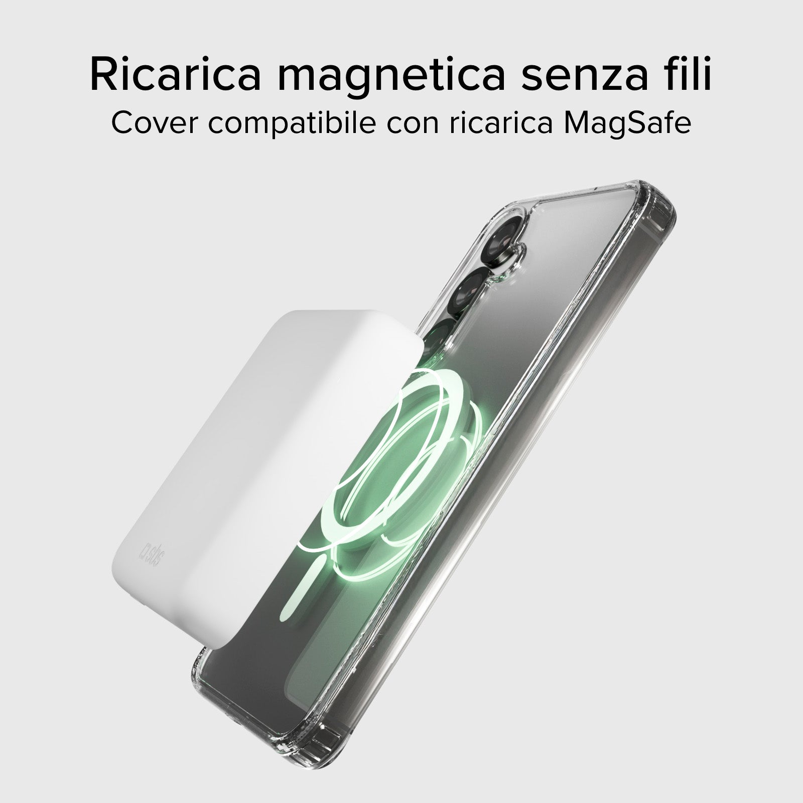 Cover rigida compatibile con ricarica wireless magnetica per Samsung S26+
