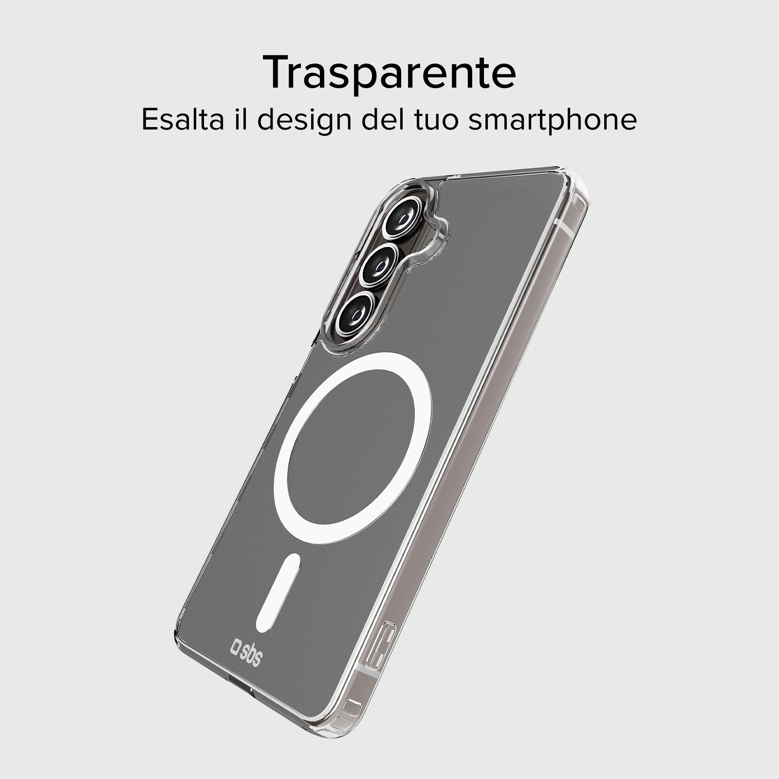 Cover rigida compatibile con ricarica wireless magnetica per Samsung S26