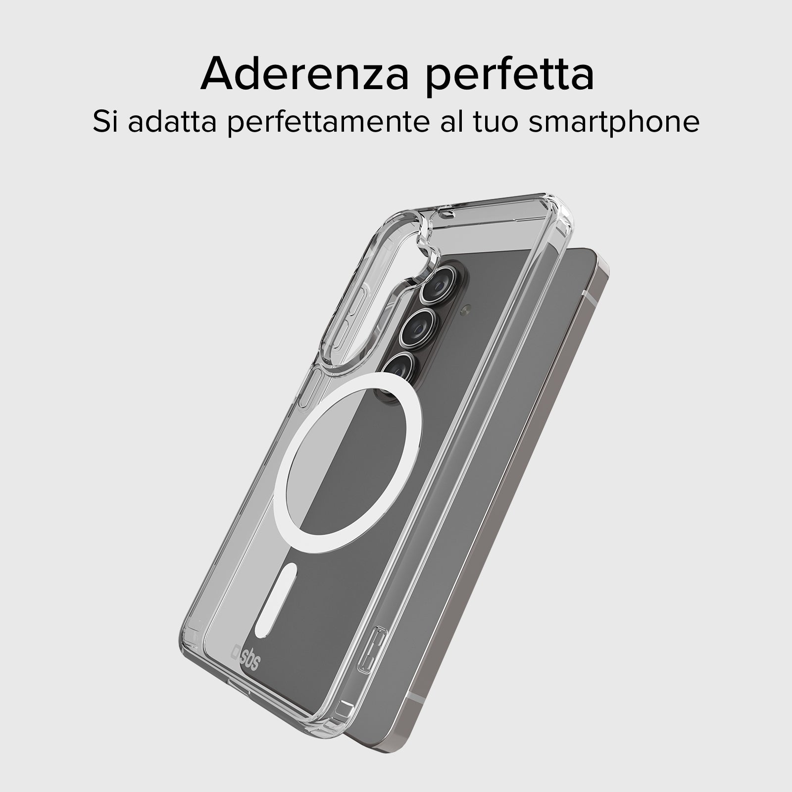 Cover rigida compatibile con ricarica wireless magnetica per Samsung S26