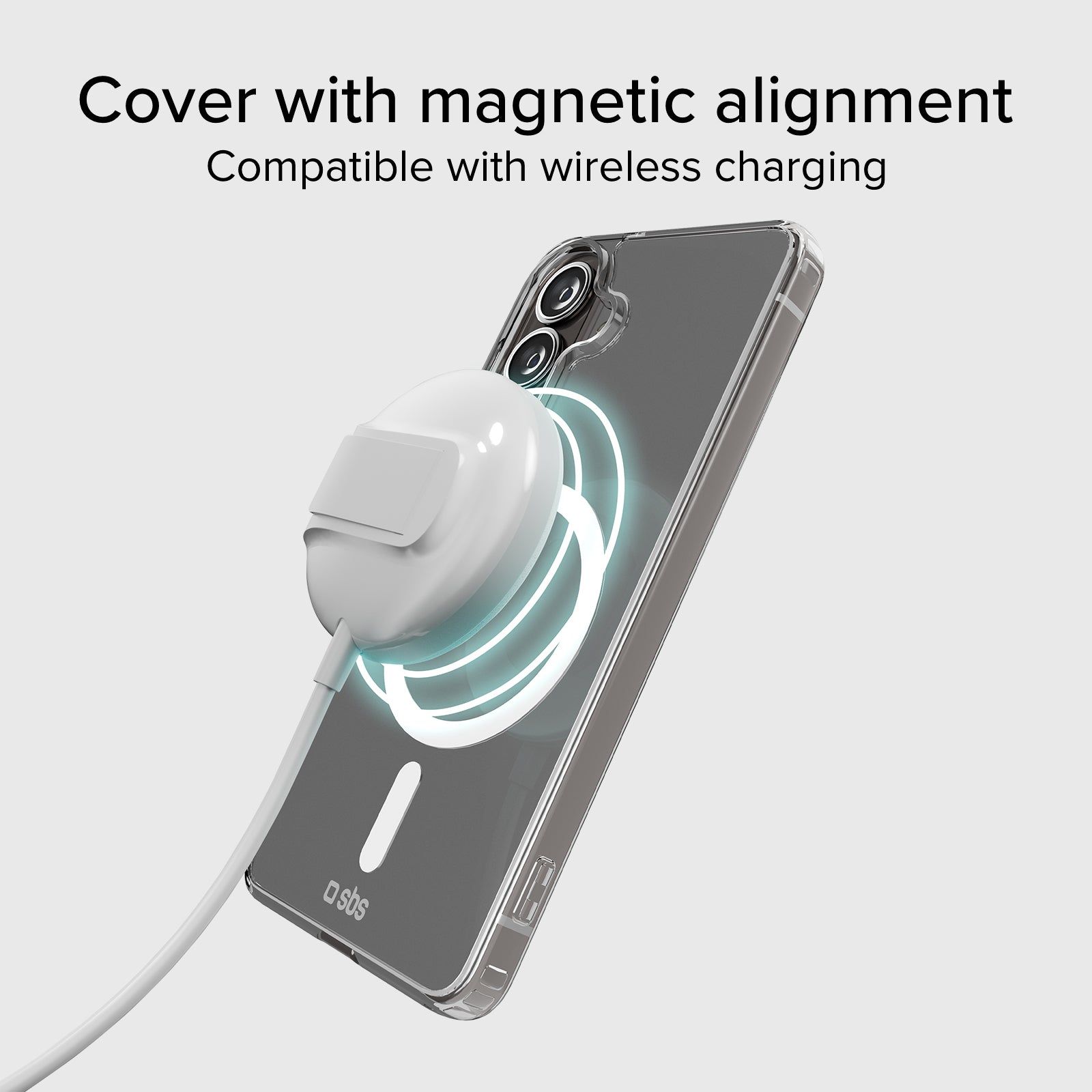 Cover rigida compatibile con ricarica wireless magnetica per Samsung S26