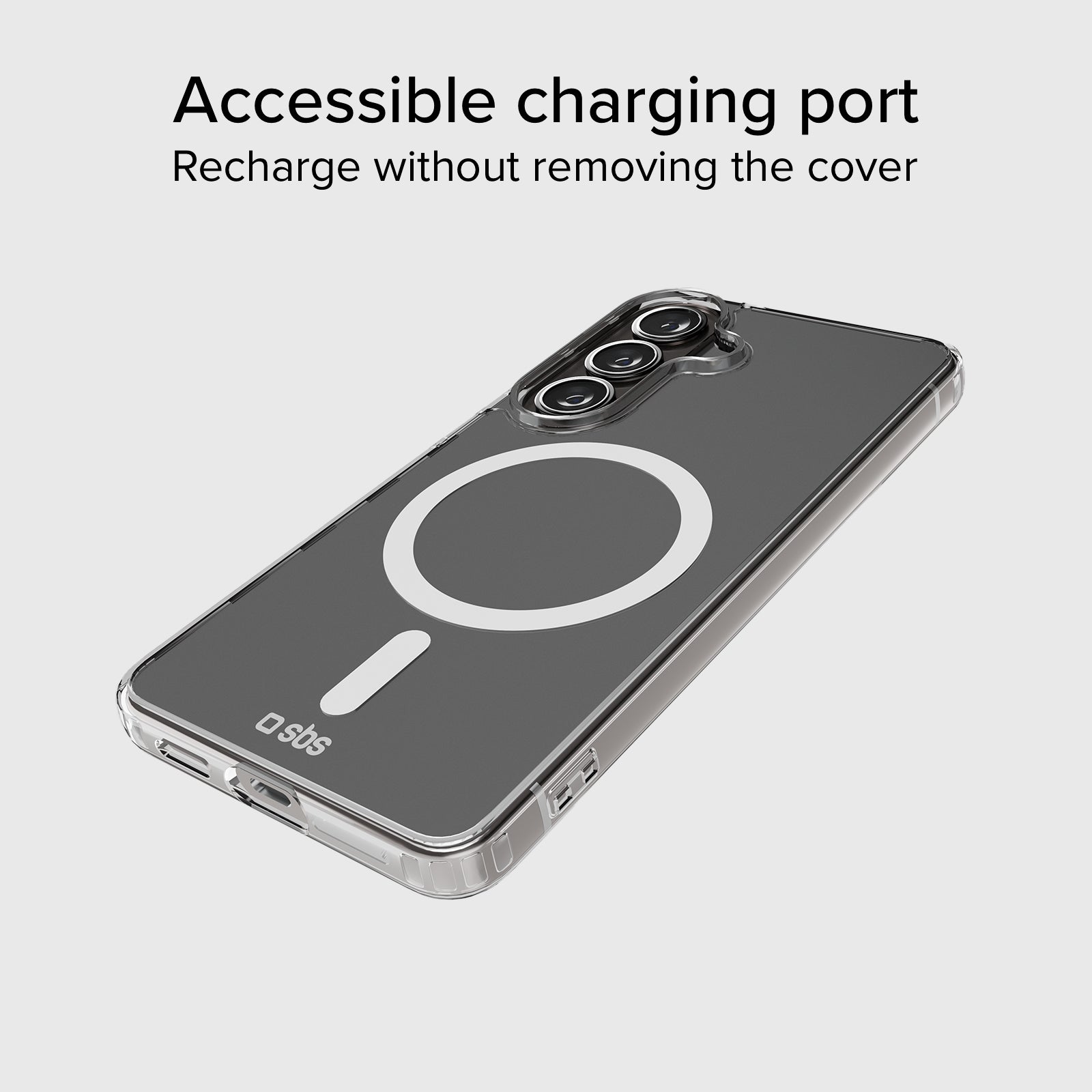 Cover rigida compatibile con ricarica wireless magnetica per Samsung S26
