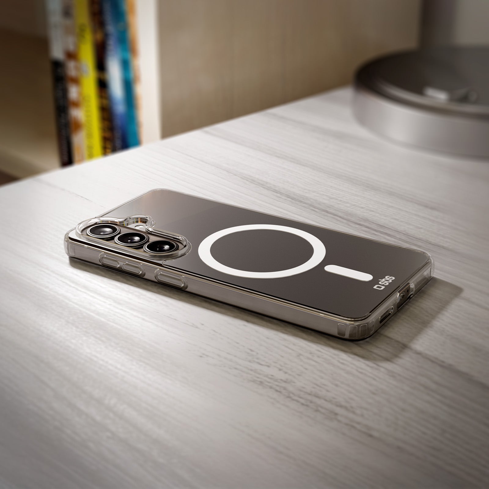 Cover rigida compatibile con ricarica wireless magnetica per Samsung S26