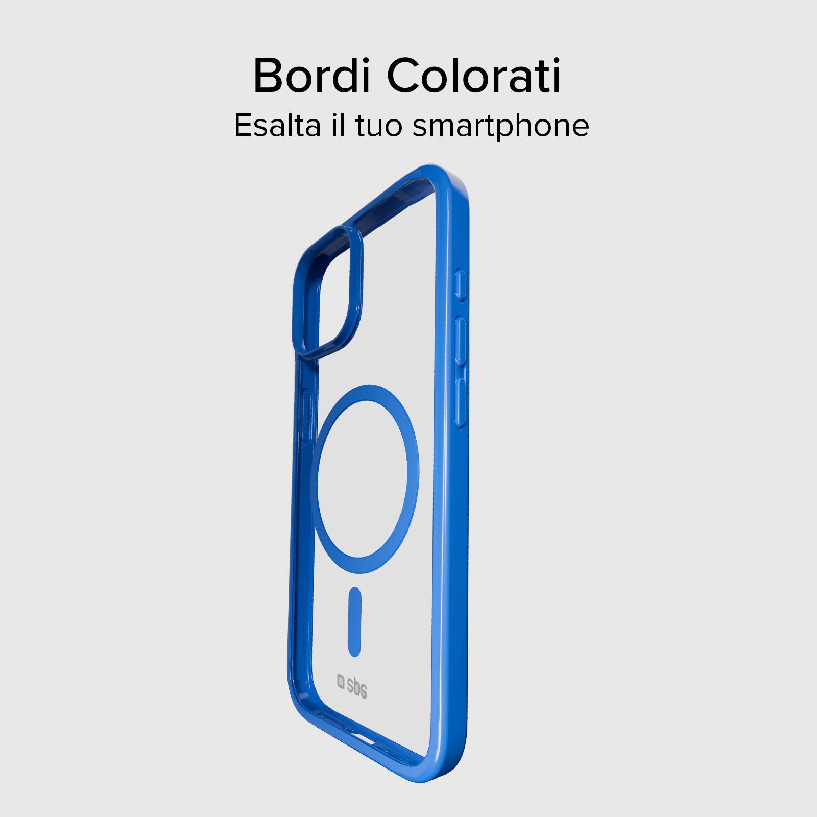 Cover per iPhone 15 con bordi colorati compatibile con ricarica MagSafe