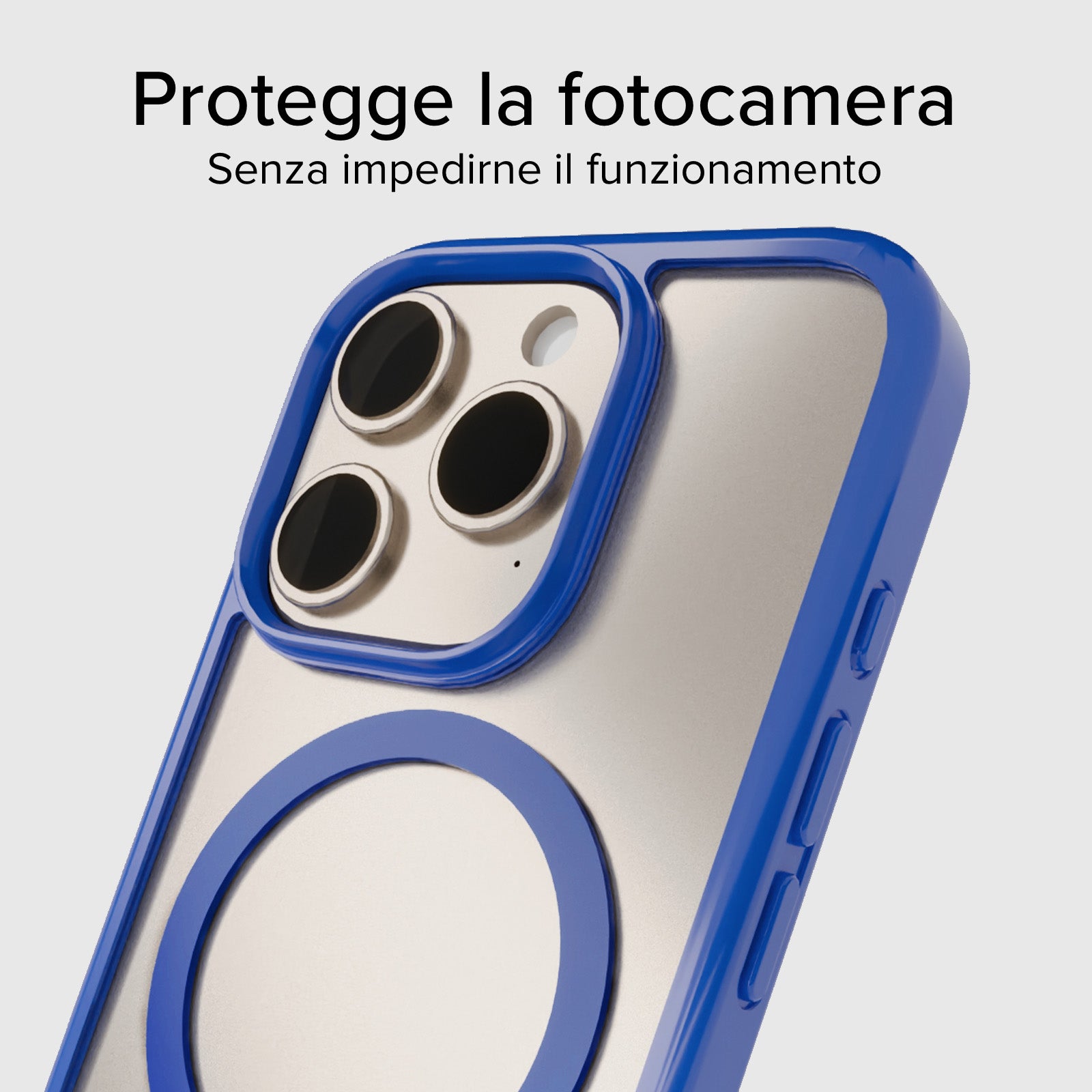Cover per iPhone 15 Pro con bordi colorati compatibile con ricarica MagSafe