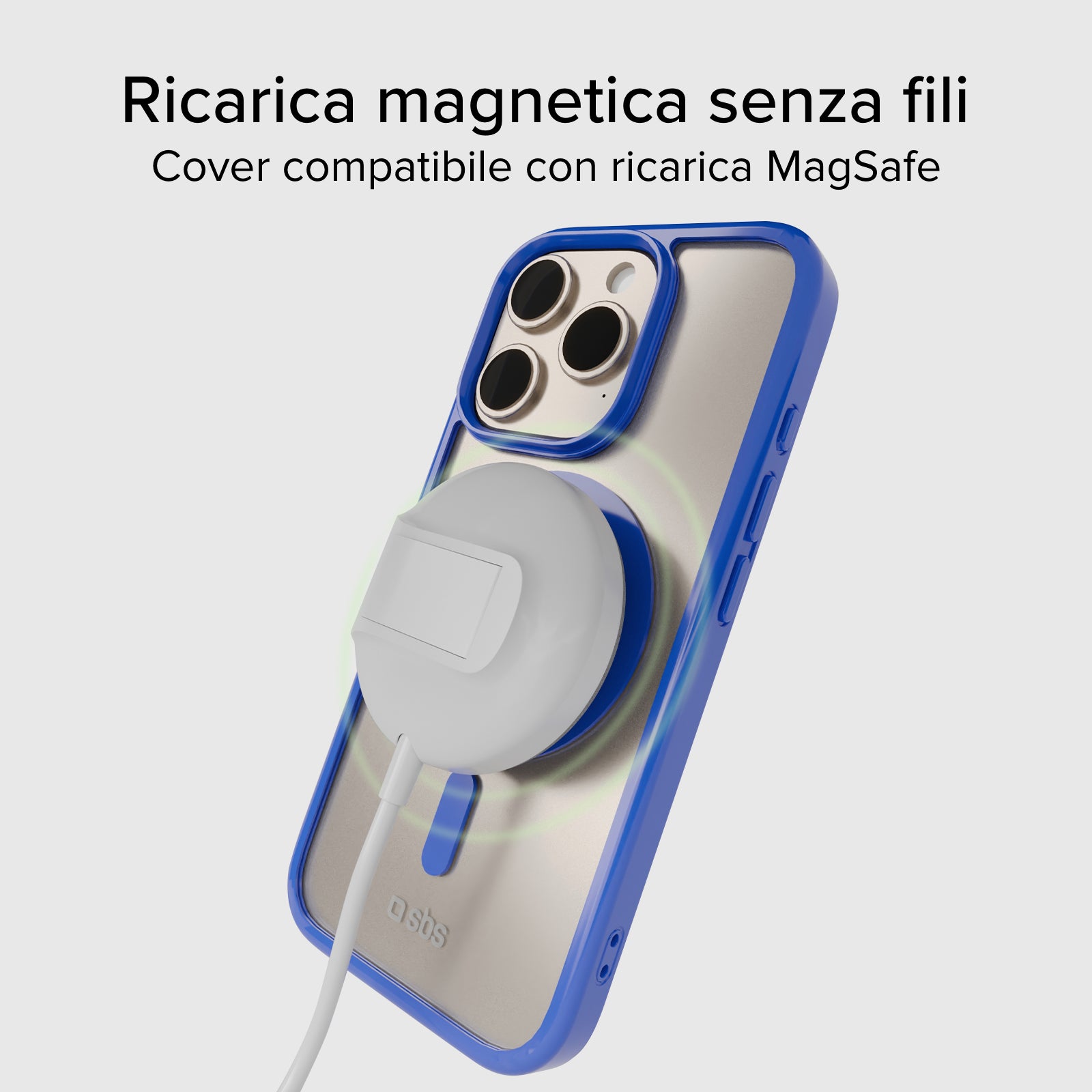 Cover per iPhone 15 Pro con bordi colorati compatibile con ricarica MagSafe
