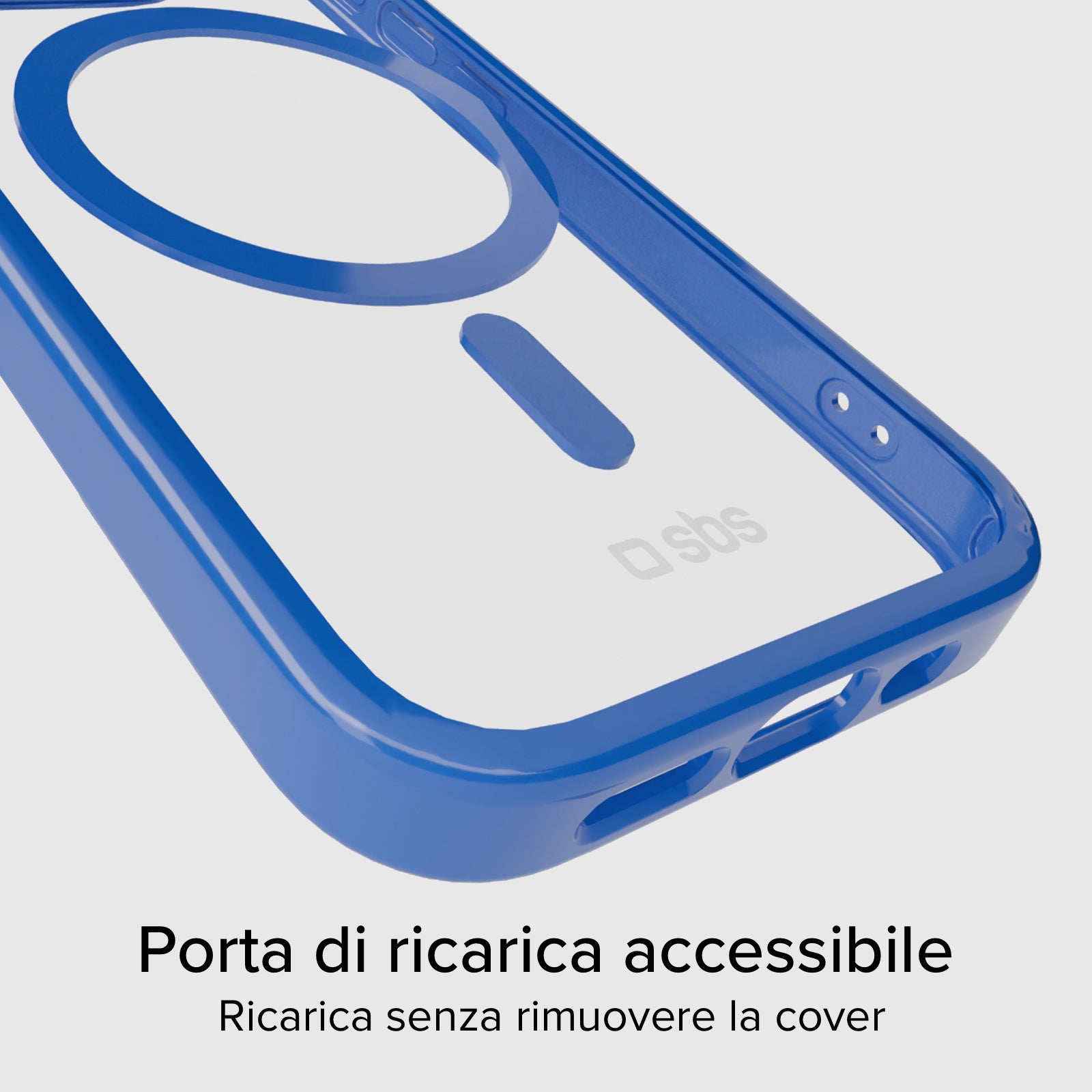 Cover per iPhone 15 Pro con bordi colorati compatibile con ricarica MagSafe
