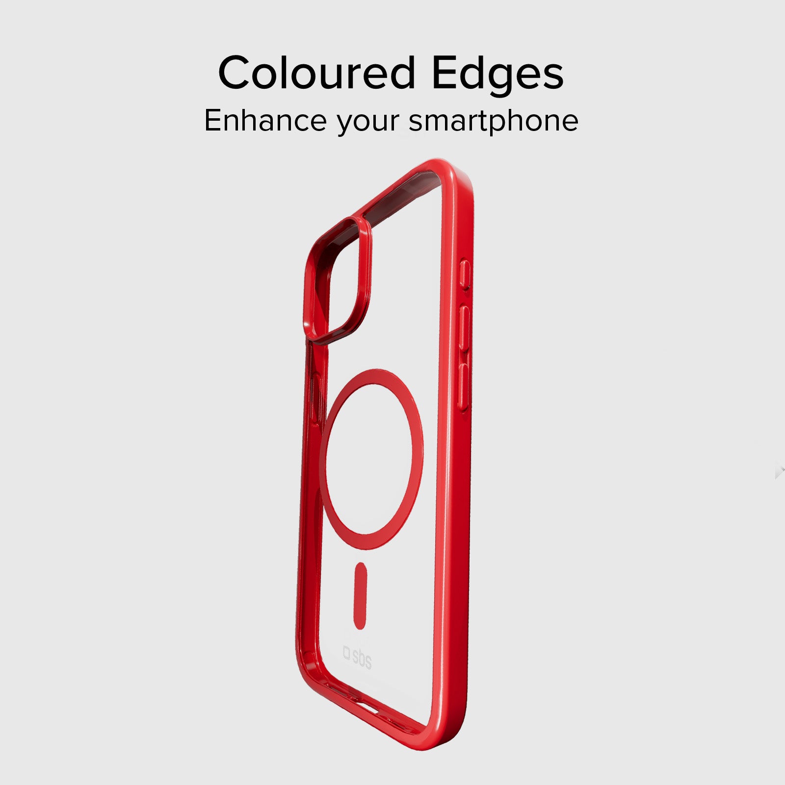 Cover per iPhone 15 con bordi colorati compatibile con ricarica MagSafe