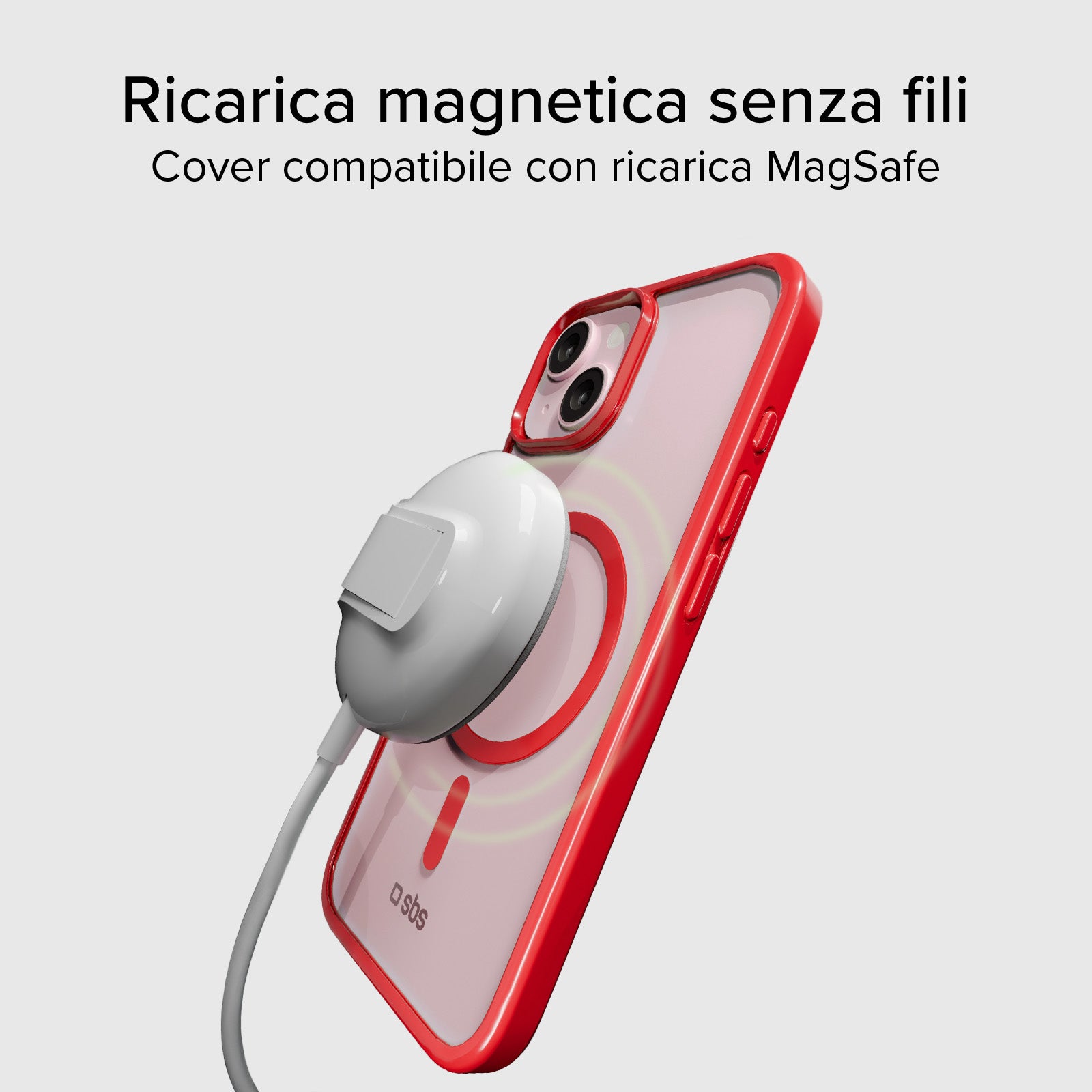 Cover per iPhone 15 con bordi colorati compatibile con ricarica MagSafe