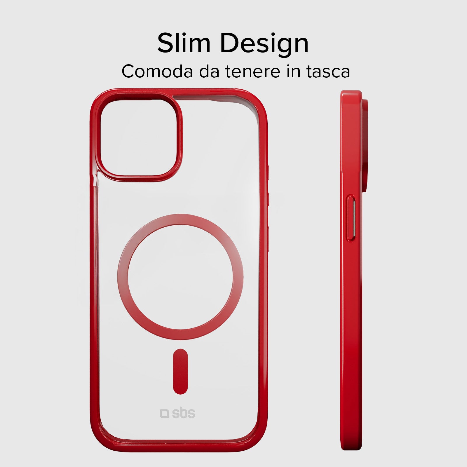 Cover per iPhone 15 con bordi colorati compatibile con ricarica MagSafe